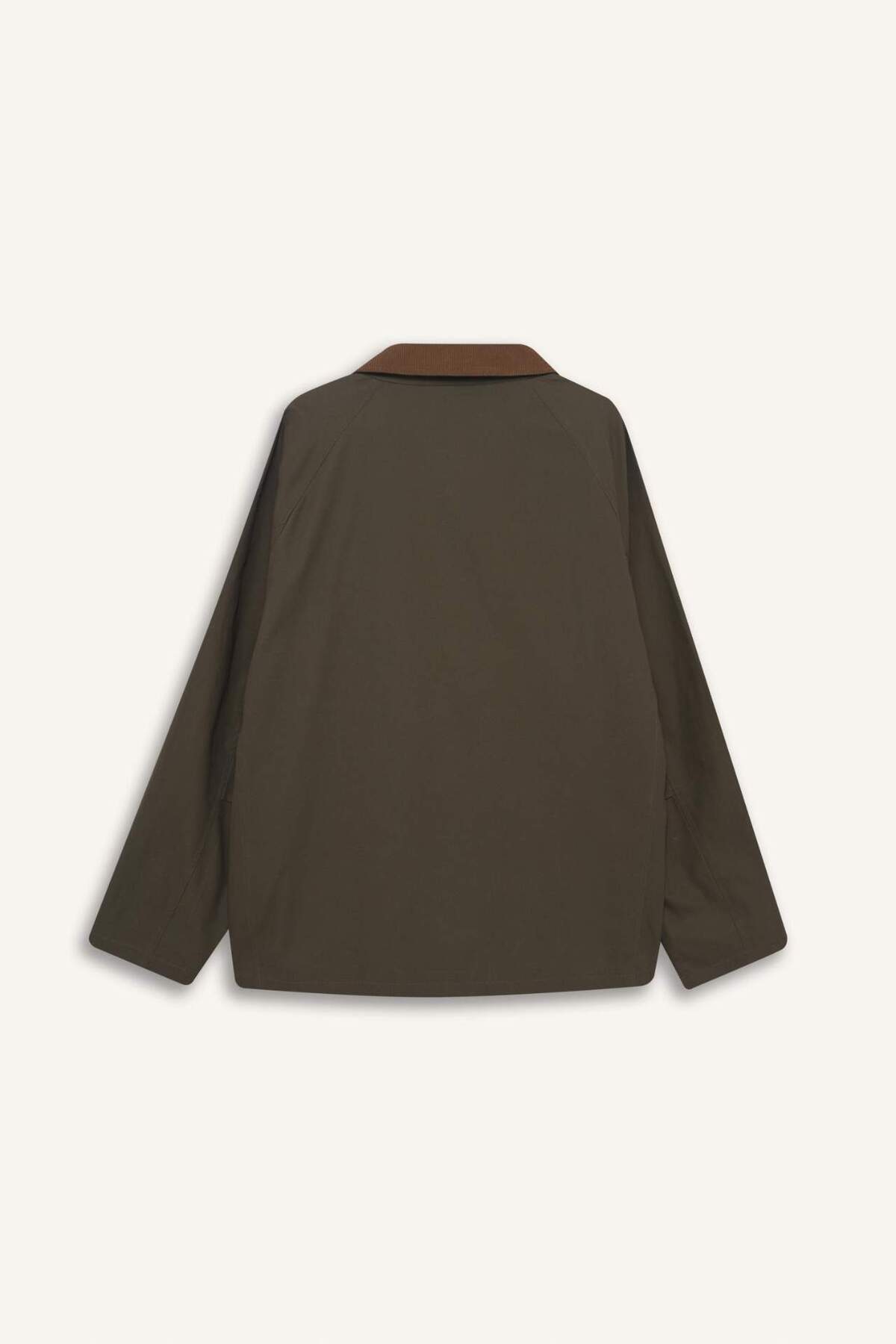 Defacto  %100 Pamuk Kontrast Yaka Mont E9181AX25AU - Görsel 5