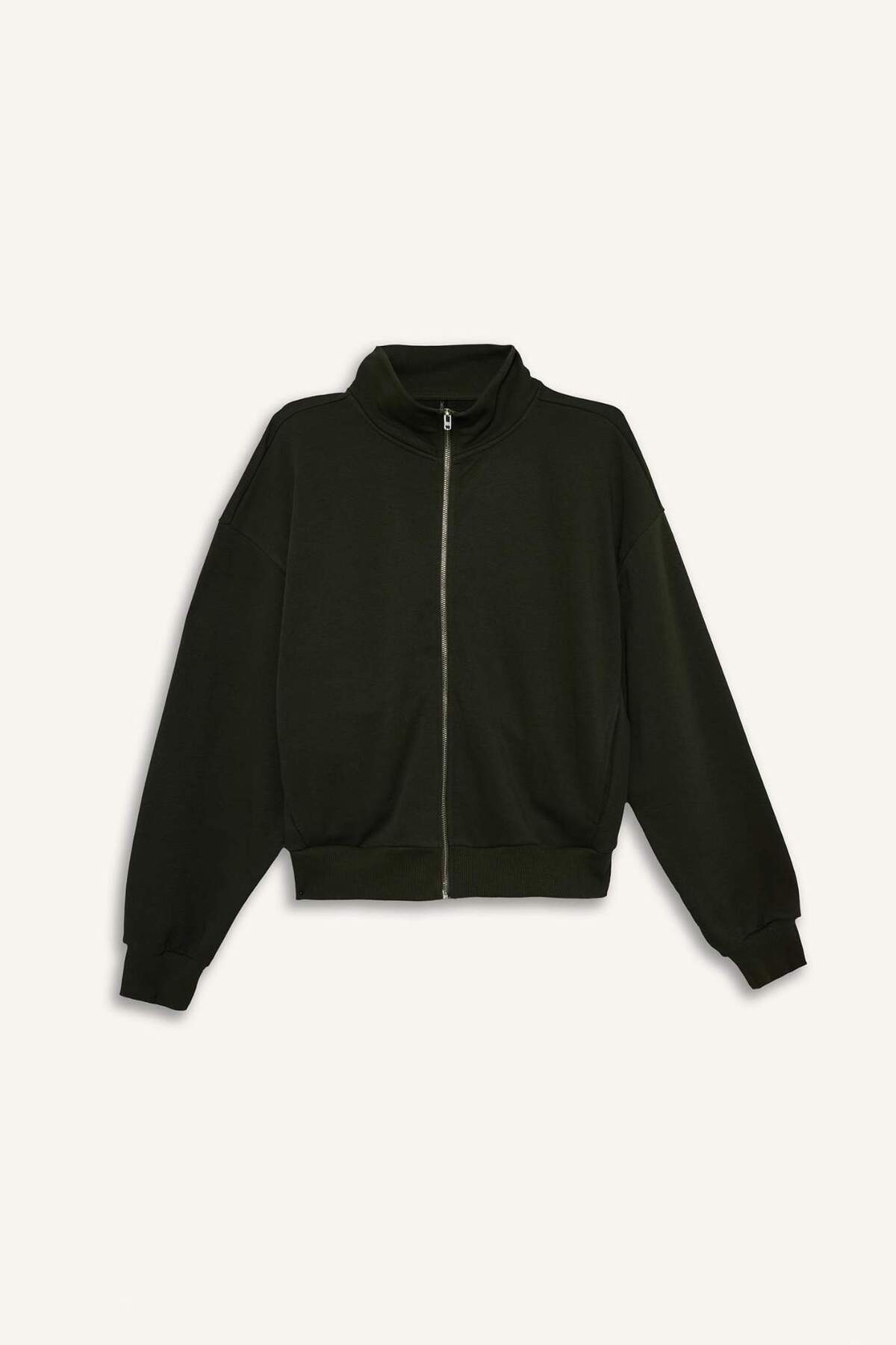 Defacto  Basıc Fermuarlı Hırka F7107AX25AU - Görsel 4