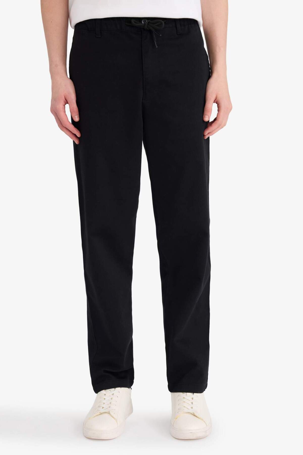 Beli Bağcıklı Wide Leg Pantolon F6131AX25AU — مشکی — تصویر 3 از 6