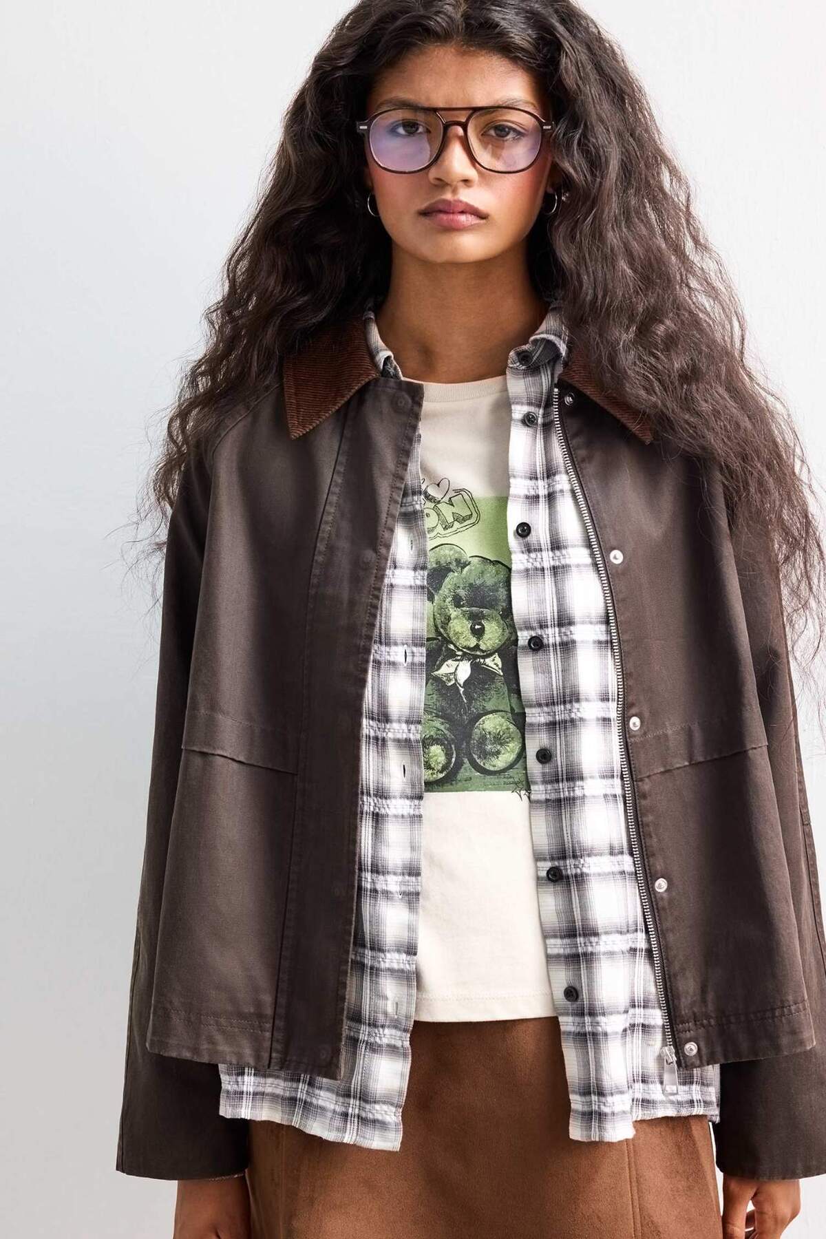 Defacto  Su Geçirmez Relax Fit Kontrast Yaka Fermuarlı Mont E8623AX25AU