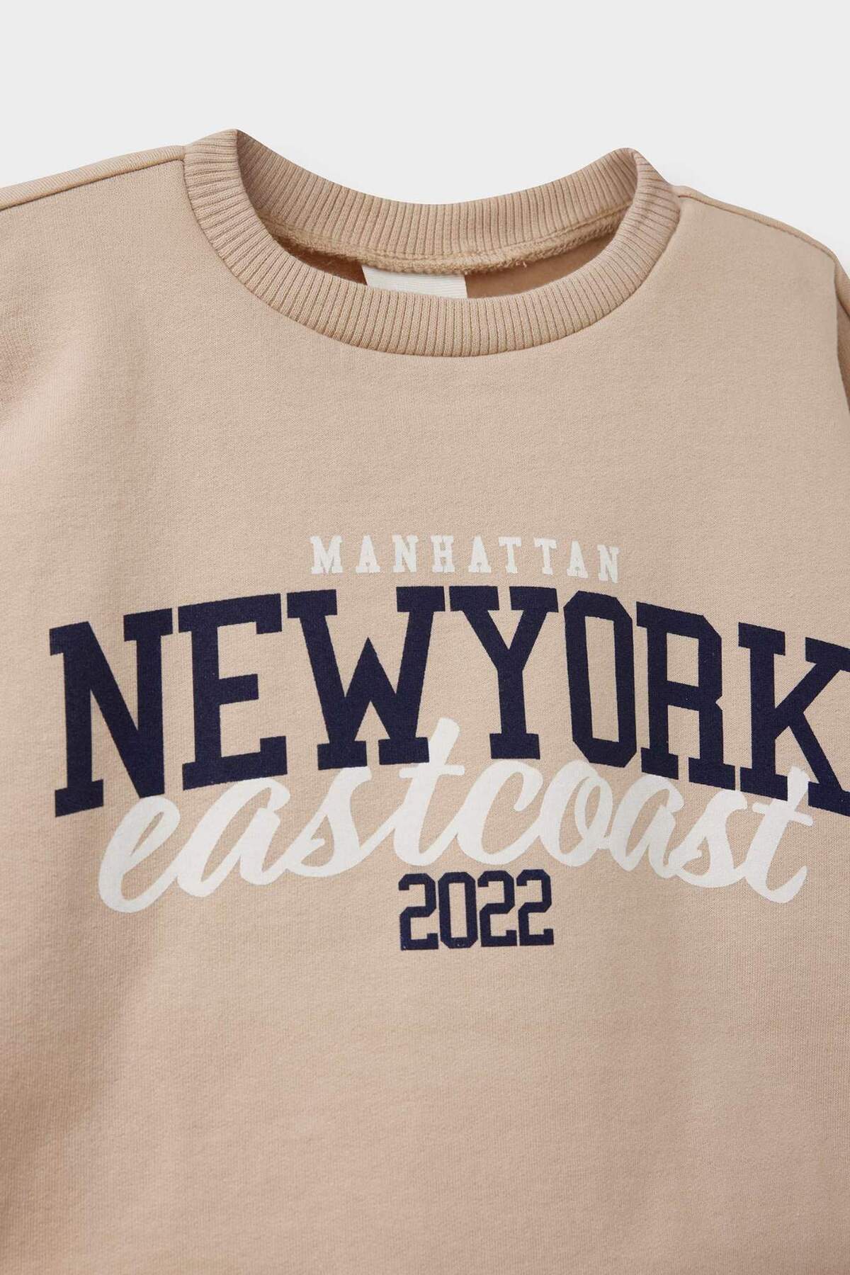 Defacto Bisiklet Yaka Baskılı İçi Yumuşak Tüylü 2'li Sweatshirt Erkek Bebek F3463A525WN fotoğrafı 3 (önizleme)