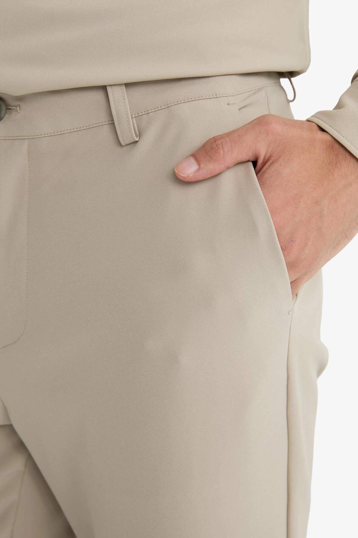 Defacto  Tailored Regular Fit Kısa Paça Esnek Kumaş Teknik Pantolon F1672AX25AU - Görsel 7