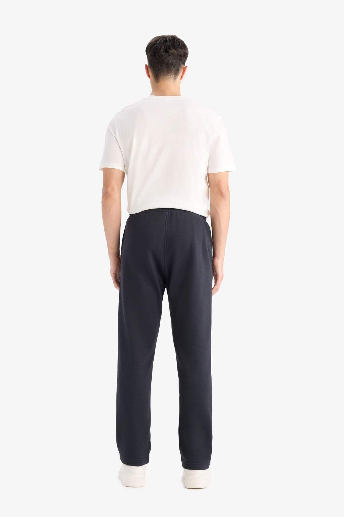 Defacto  Regular Fit Beli Bağcıklı Cepli Düz Paça Kalın Eşofman Altı D7836AX25AU - Görsel 5