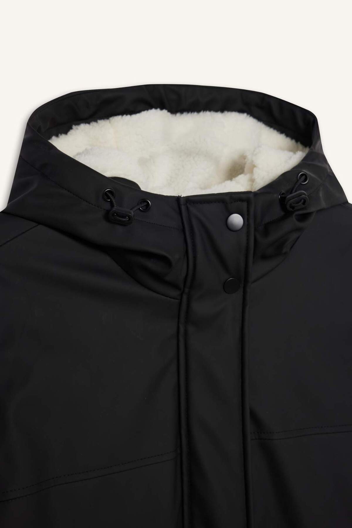 Defacto  Su Geçirmez Kapüşonlu Suni Deri Yağmurluk E8575AX25WN - Görsel 7