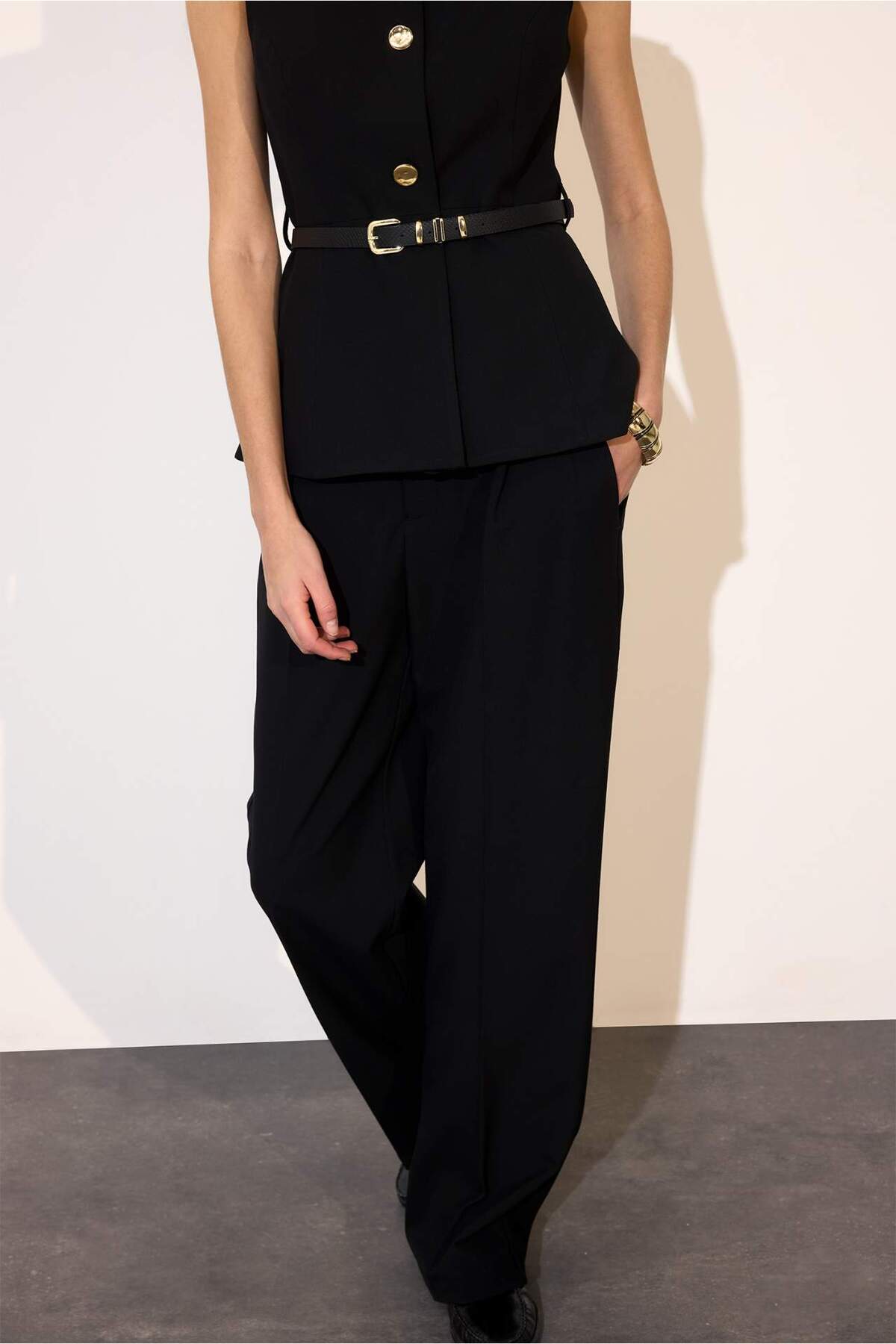 Defacto  Straight Fit Palazzo Pantolon (26 SP) - Görsel 4