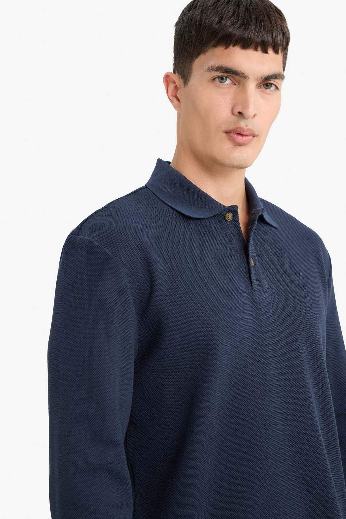 Defacto  %100 Pamuk Düğmeli Sweatshirt E9627AX25AU - Görsel 4