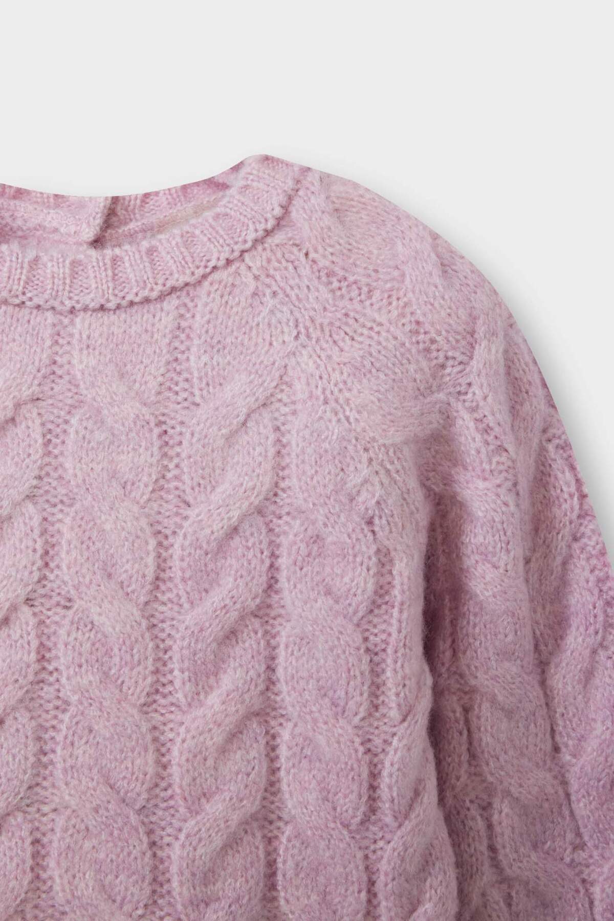 Defacto Bisiklet Yaka Saç Örgülü Triko Kazak Kız Bebek D0354A525AU fotoğrafı 2 (önizleme)