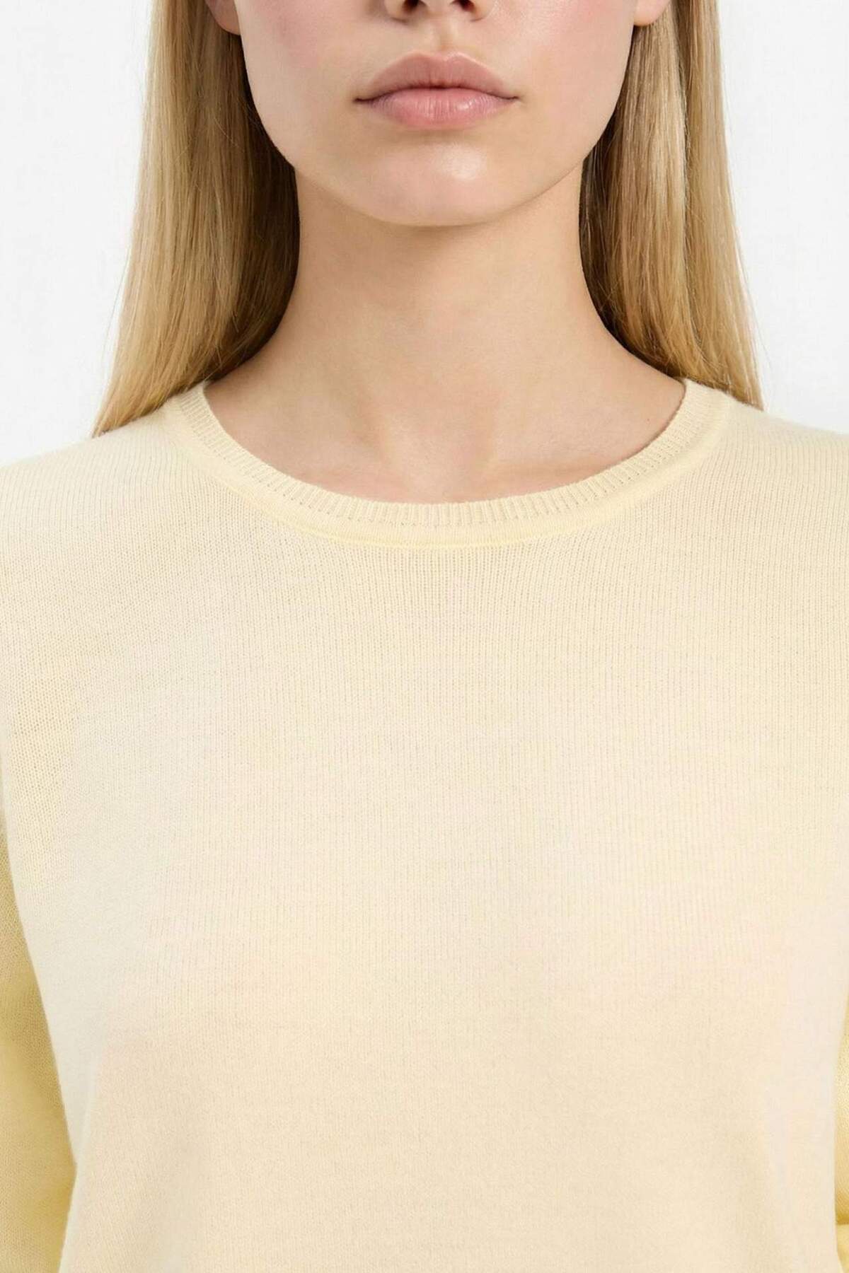 Defacto  Regular Fit Bisiklet Yaka Triko Kazak F7091AZ25WN - Görsel 4