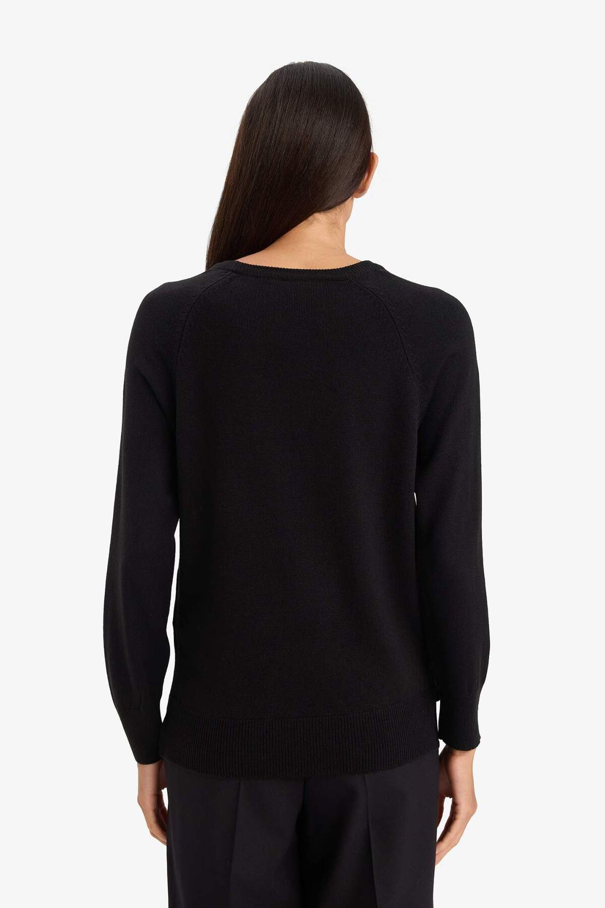 Defacto  Relax Fit Basıc Triko Kazak I6913AZ25WN - Görsel 5