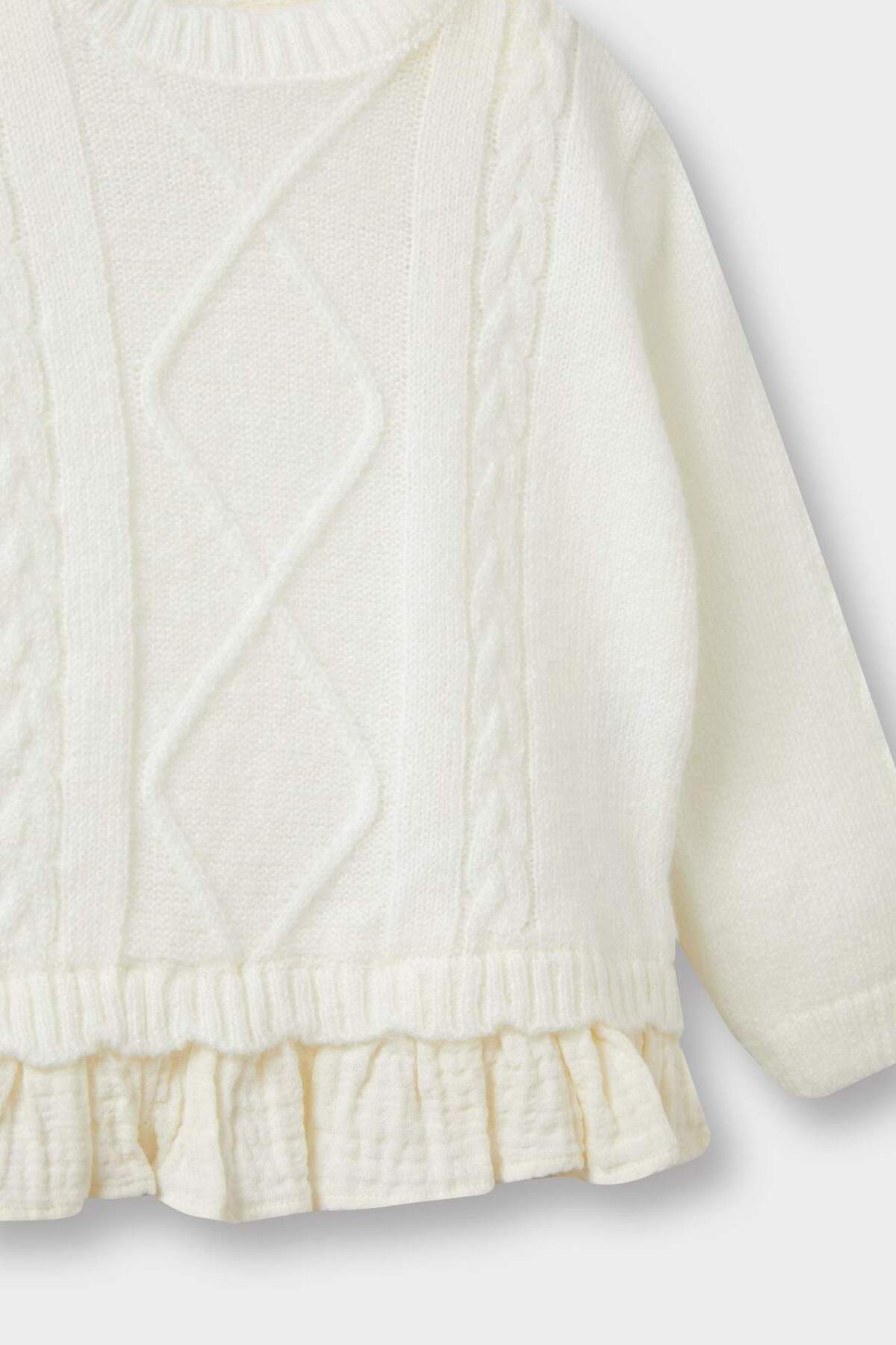 Defacto Bisiklet Yaka Triko Kazak Kız Bebek F2445A525WN fotoğrafı 4 (önizleme)