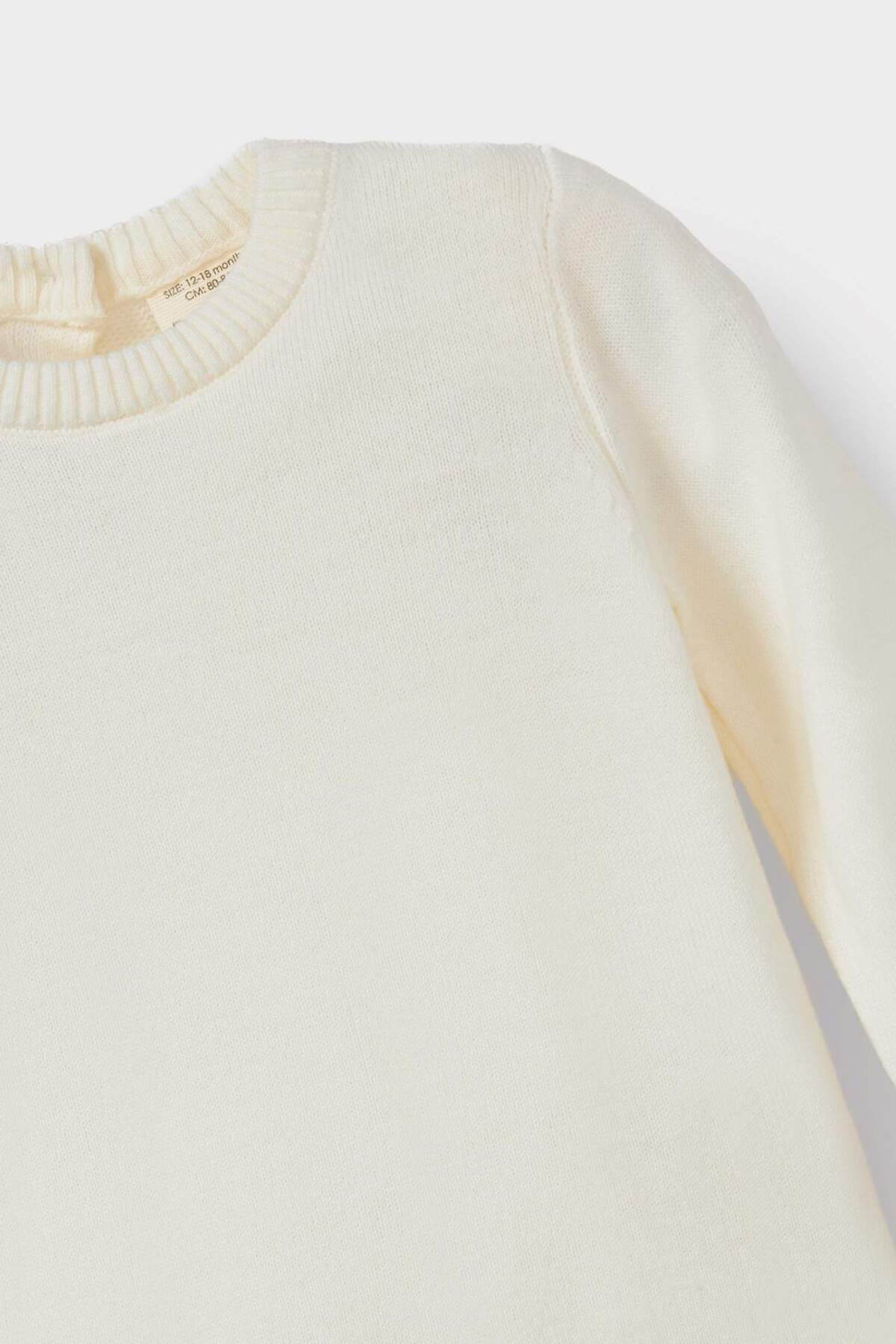 Defacto Bisiklet Yaka Triko Kazak Kız Bebek X8187A225AU fotoğrafı 2 (önizleme)