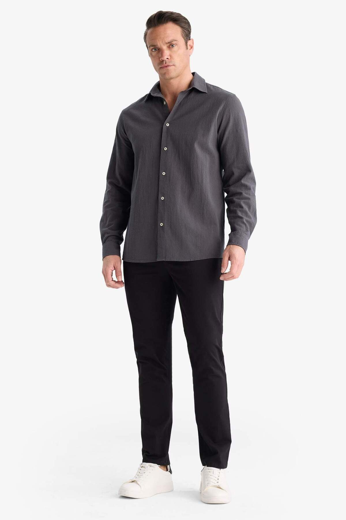 Slim Fit Pantolon B2089AX25AU — مشکی — تصویر 3 از 8
