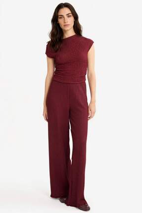 Defacto Wide Leg Geniş Bol Paça Bürümcük Pantolon D3570AX25AU
