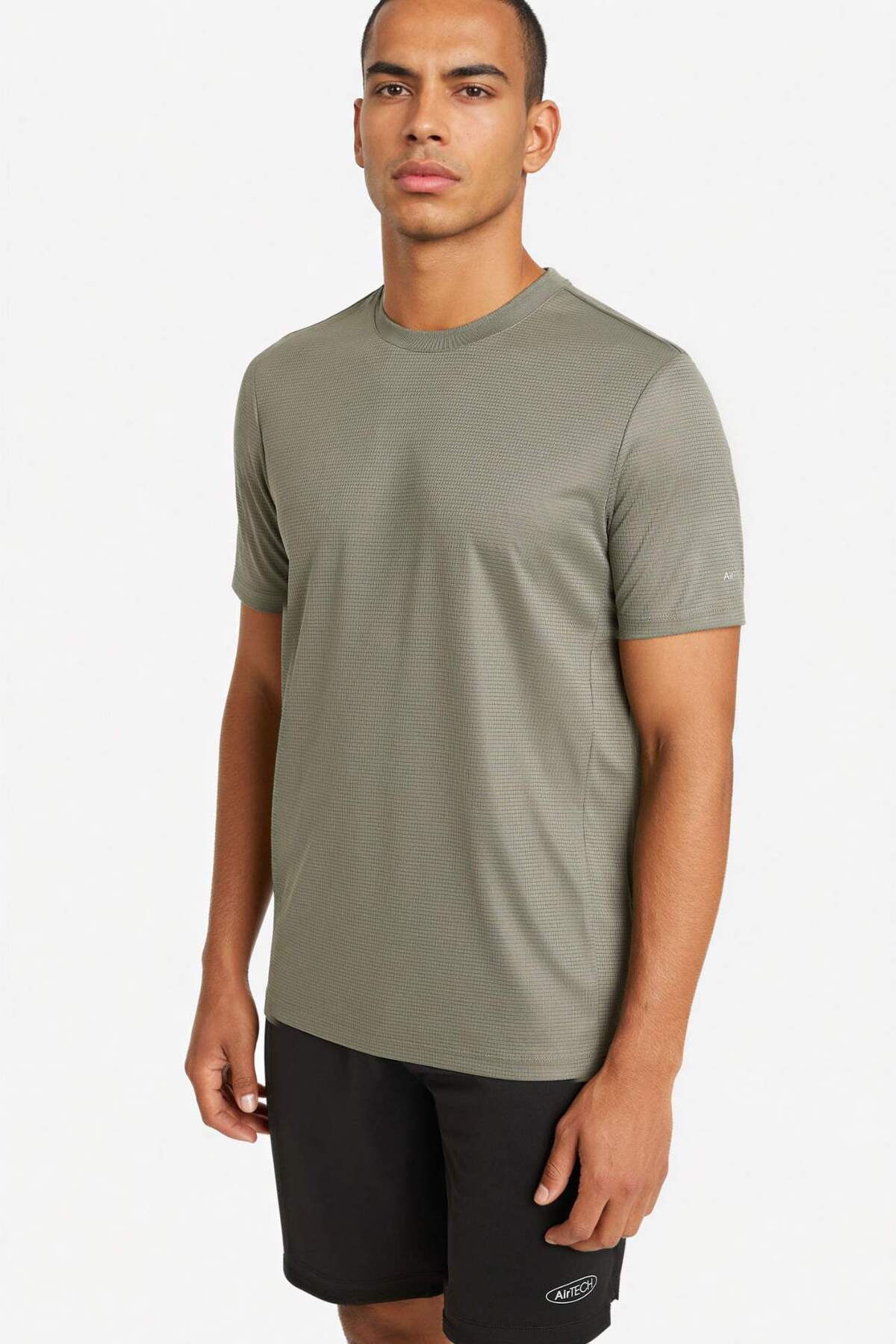 Slim Fit Slim Fit Crew Neck Quick-Drying Breathable Flexible Fabric Printed Athlete Short Sleeve