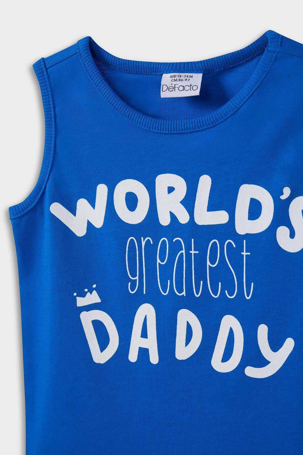 Defacto Bisiklet Yaka Baskılı 2'li Atlet Erkek Bebek E1267A525HS fotoğrafı 3 (önizleme)