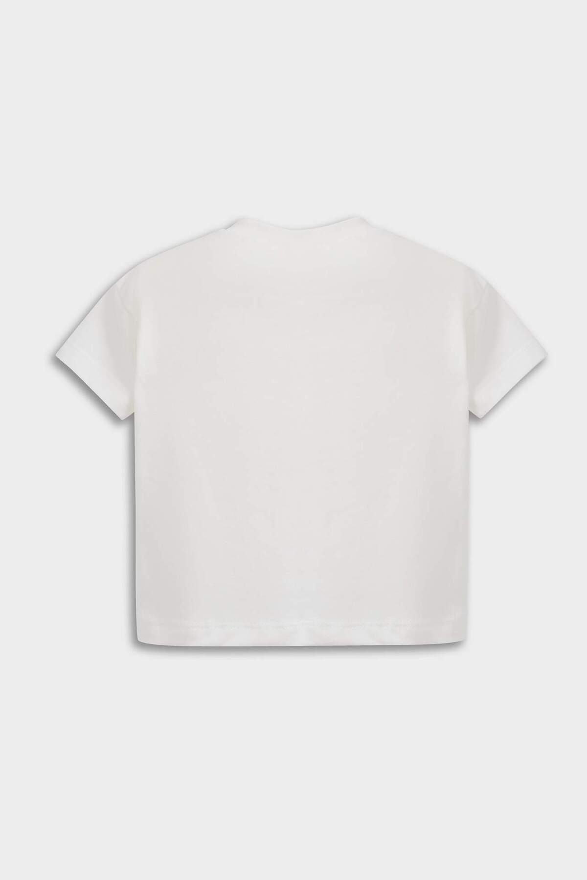 Defacto Bisiklet Yaka Baskılı Penye 2'li Kısa Kollu Tişört Kız Bebek Yenidoğan E8246A525SM fotoğrafı 5 (önizleme)