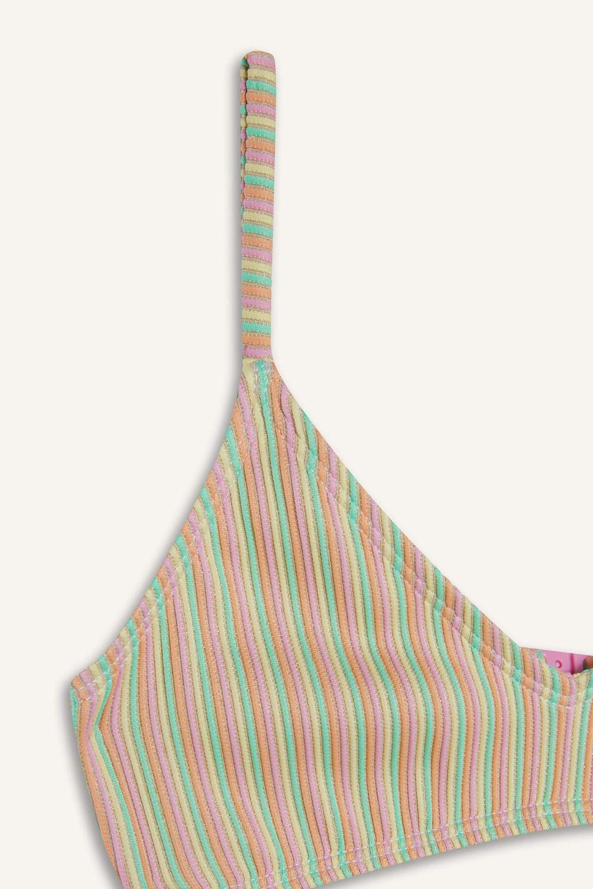 Defacto Çizgili Bikini Takımı Kız Çocuk E3535A825HS fotoğrafı 4 (önizleme)