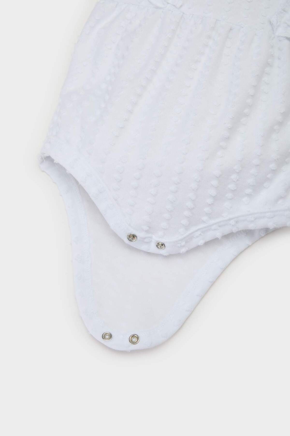 Defacto Bisiklet Yaka Kısa Kollu Çıtçıtlı Body Kız Bebek Yenidoğan C8811A525SM fotoğrafı 3 (önizleme)