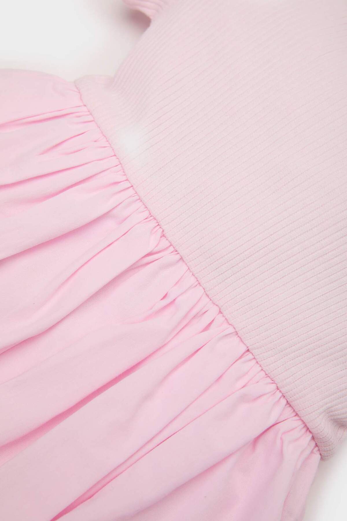 Defacto Kısa Kollu Fitilli Kaşkorse Yazlık Elbise Kız Bebek F0158A525SM fotoğrafı 3 (önizleme)