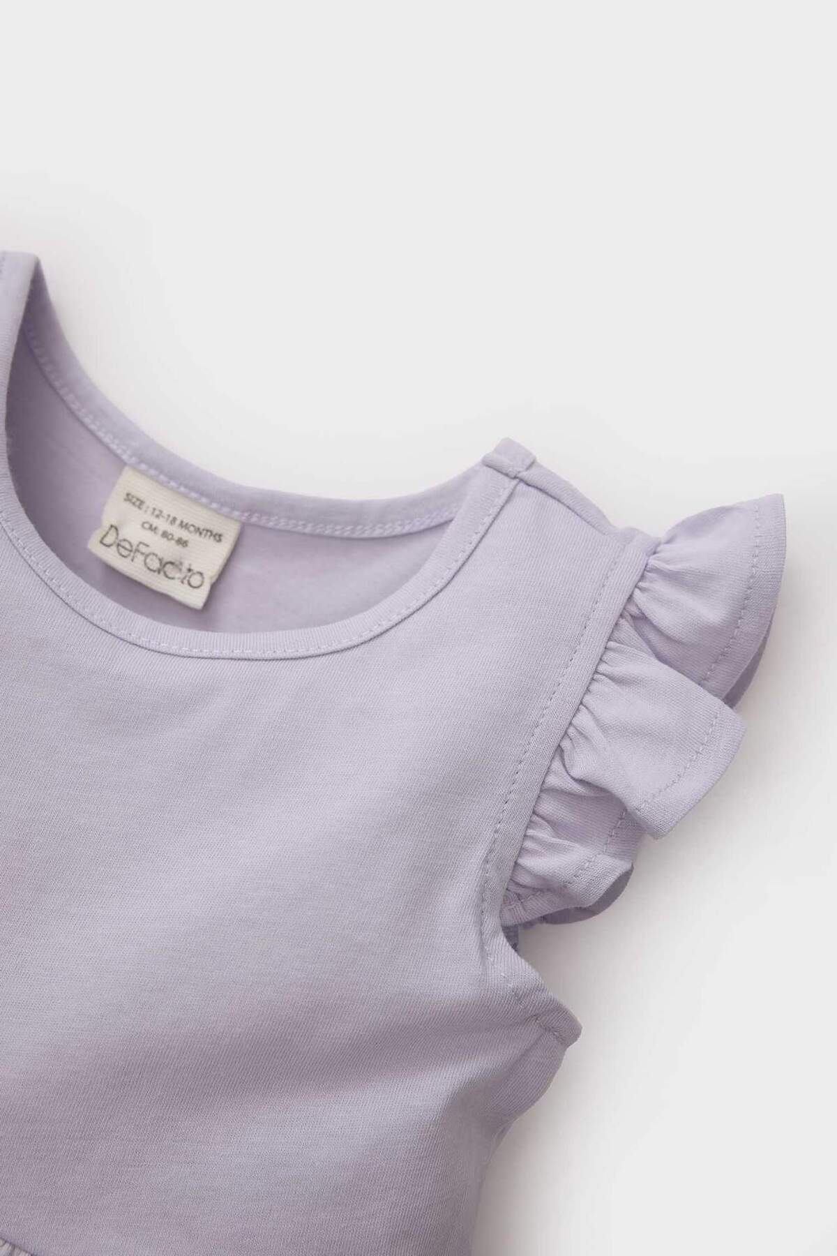 Defacto Çiçekli Kısa Kollu Elbise Kız Bebek C0075A525SM fotoğrafı 2 (önizleme)