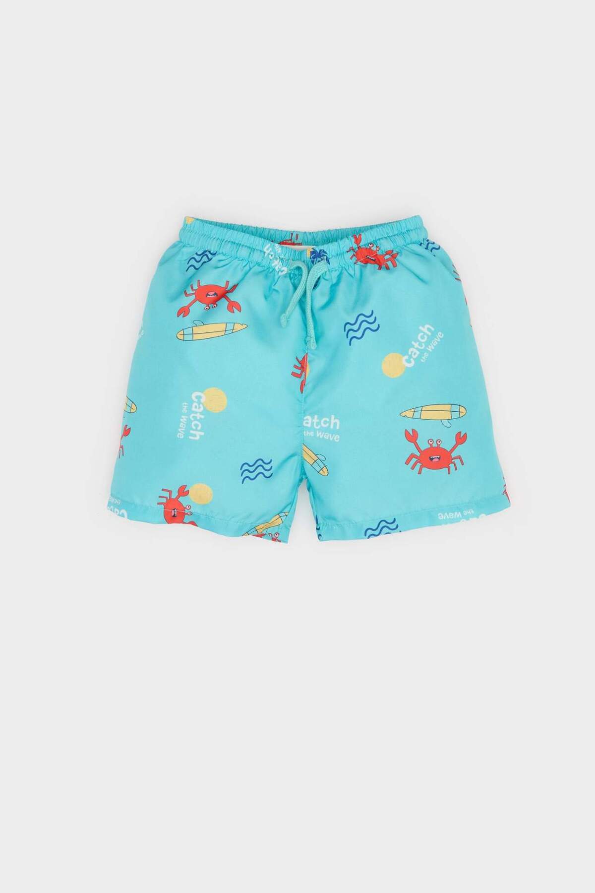Defacto 2'li Takım Yengeç Baskılı Kısa Kollu Tişört Beli Lastikli Deniz Şortu Erkek Bebek E3521A525SM fotoğrafı 4 (önizleme)