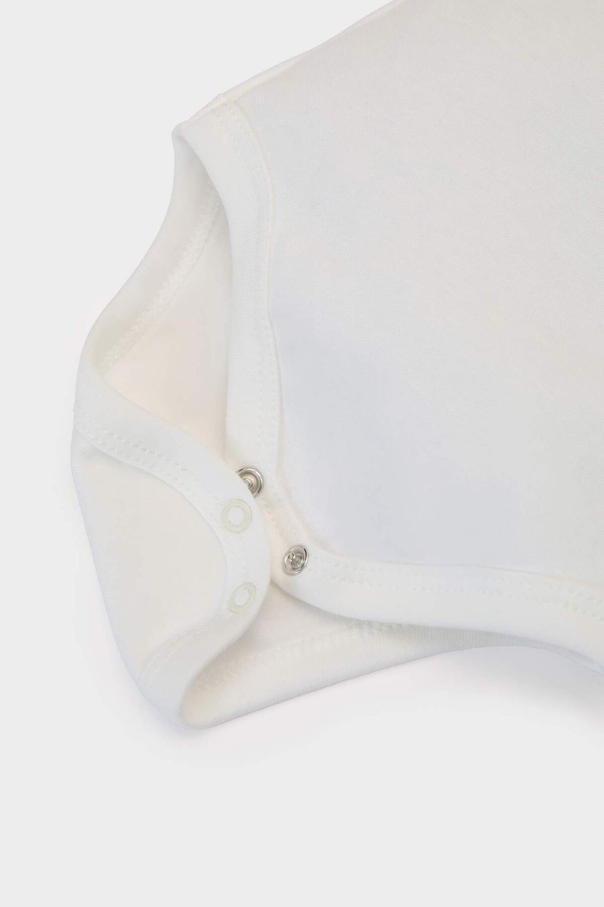 Defacto Bisiklet Yaka Dinozor Baskılı Ribana Kısa Kollu Çıtçıtlı Body Erkek Bebek Yenidoğan E8229A525SM fotoğrafı 3 (önizleme)