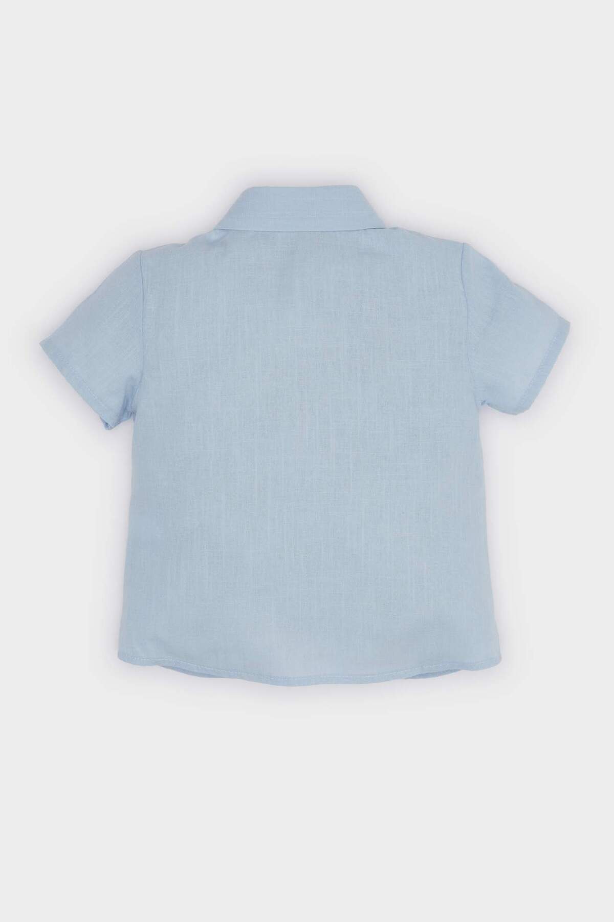 Defacto Flamlı Poplin Kısa Kollu Gömlek Erkek Bebek E7749A525SM fotoğrafı 4 (önizleme)