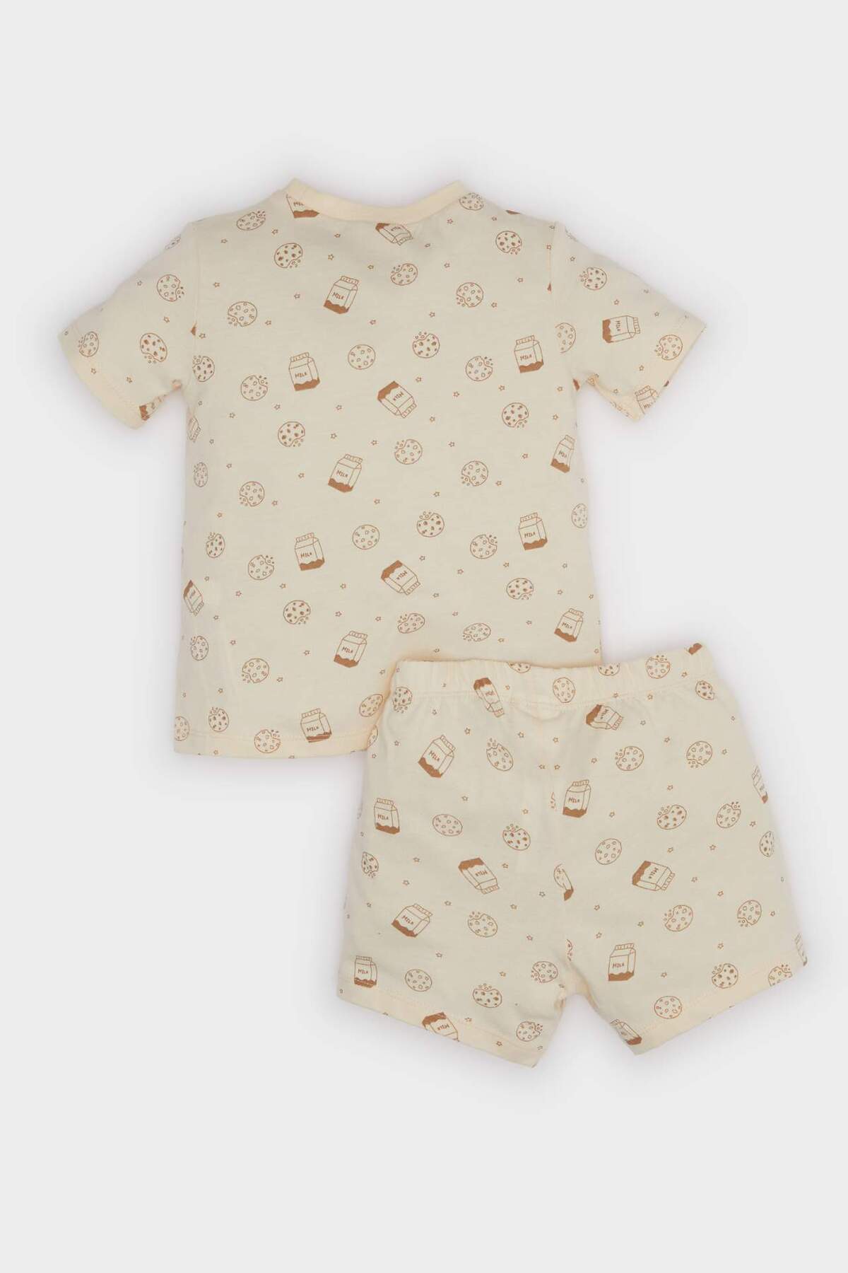 Defacto Erkek Bebek Pijama Takımı Desenli Kısa Kollu Penye Üst Beli Lastikli Şort E1187A525HS fotoğrafı 4 (önizleme)