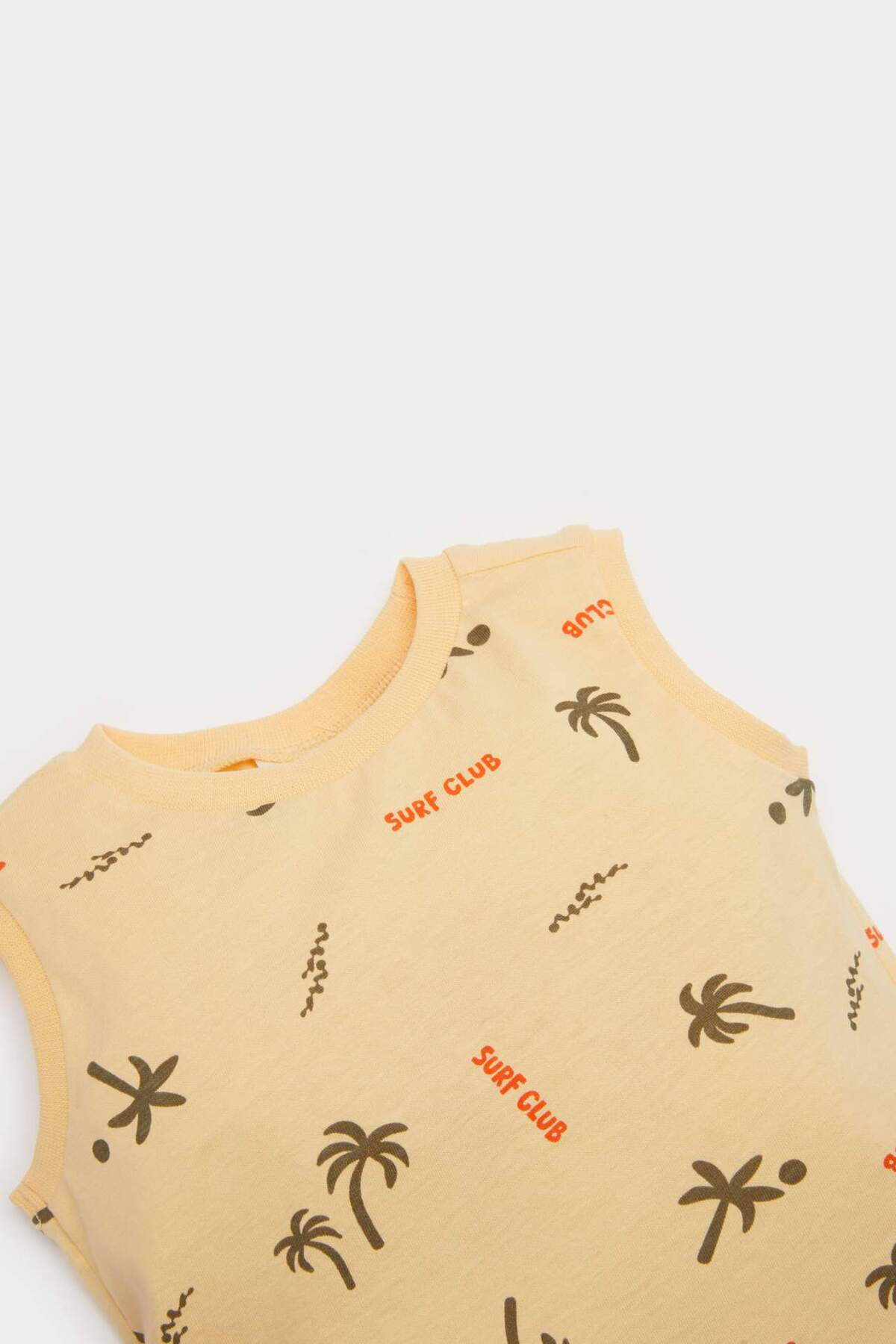 Defacto 2'li Takım Palmiye Desenli Atlet Beli Lastikli Şort Erkek Bebek E8738A525SM fotoğrafı 3 (önizleme)