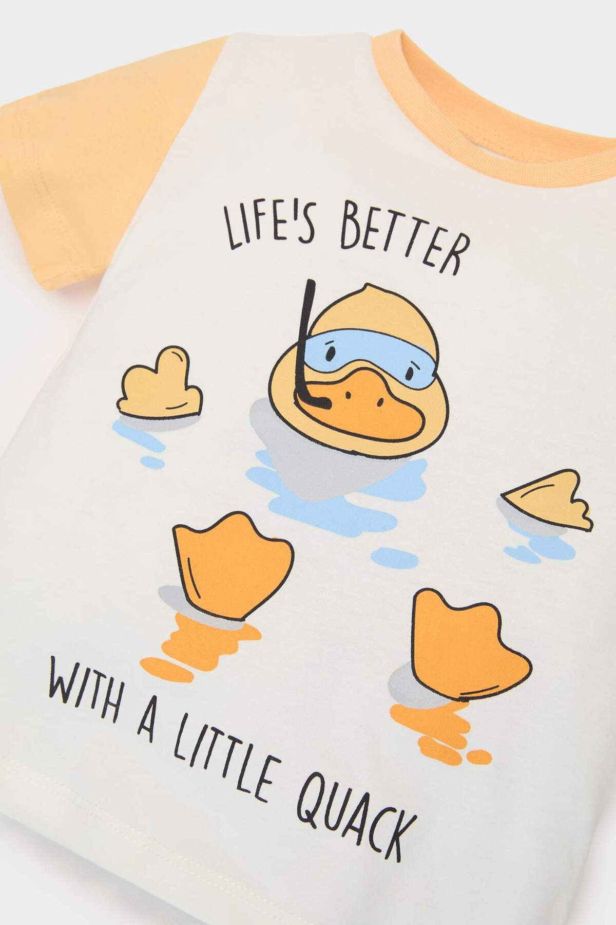 Defacto Erkek Bebek Pijama Takımı Baskılı Kısa Kollu Penye Üst Beli Lastikli Şort E1182A525HS fotoğrafı 4 (önizleme)