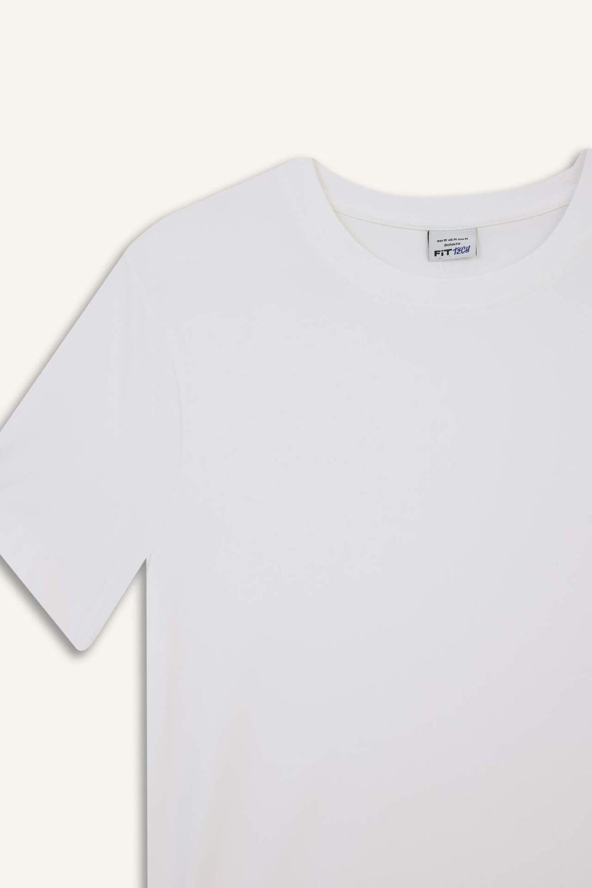 Defacto  Standart Fıt Bisiklet Yaka Sporcu Kısa Kollu Tişört D2296AX25SP - Görsel 8