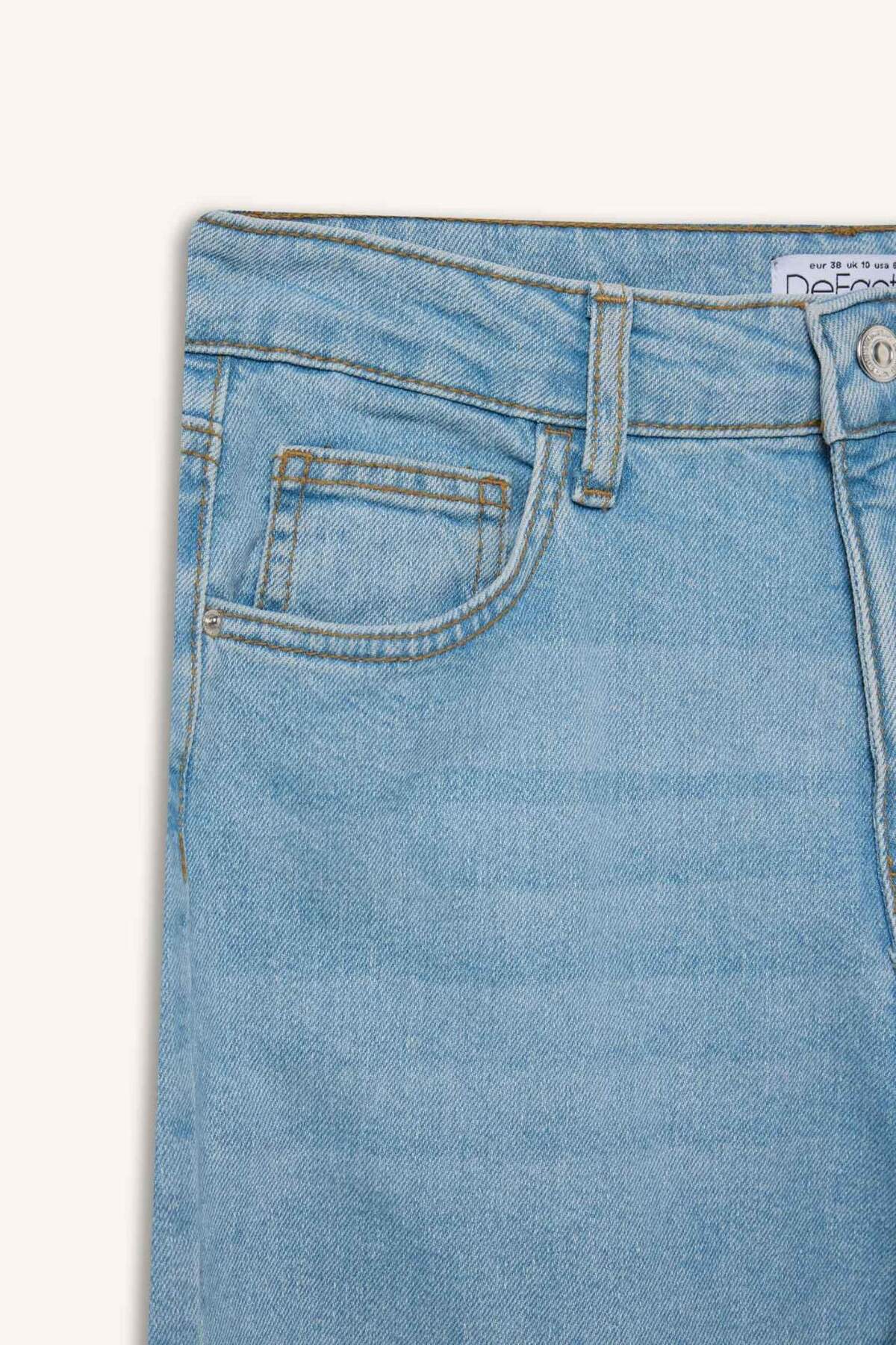 Defacto  Comfort Mom Yüksek Bel Kısa Paça Jean Pantolon E1677AX25SM - Görsel 8