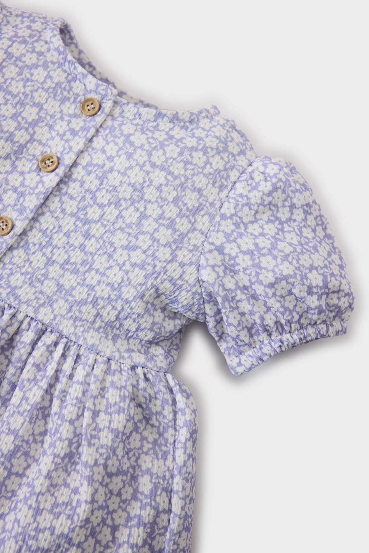 Defacto Çiçekli Kısa Kollu Yazlık Elbise Kız Bebek C4491A525SM fotoğrafı 2 (önizleme)