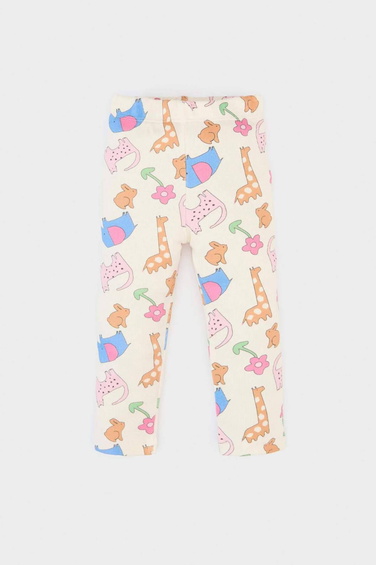 Defacto Hayvan Desenli Fitilli Kaşkorse Pantolon Kız Bebek E7947A525SM fotoğrafı 2 (önizleme)