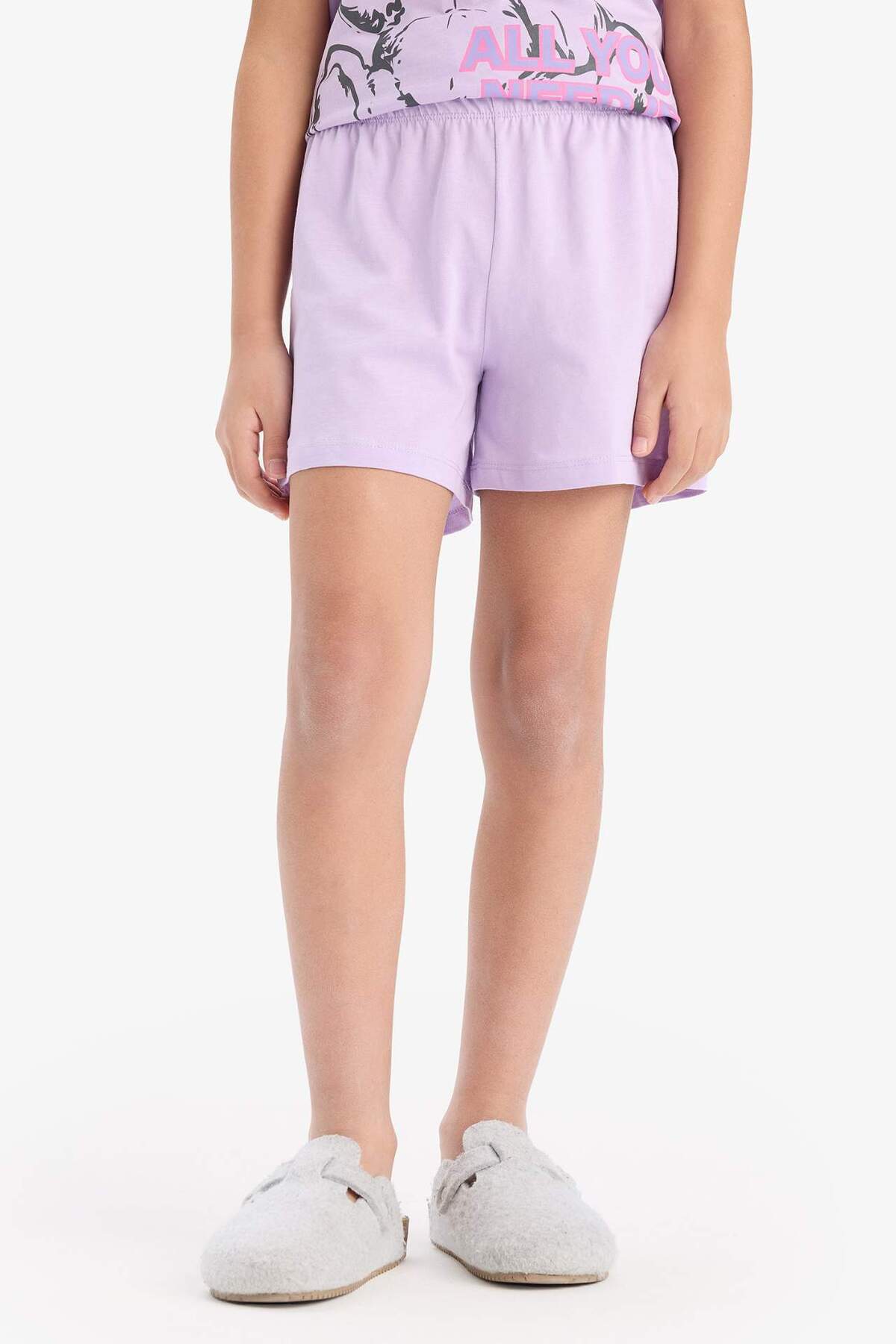 Defacto %100 Pamuklu Ayıcık Baskılı Beli Lastikli Pijama Takımı Kız Çocuk E6226A825HS fotoğrafı 6 (önizleme)