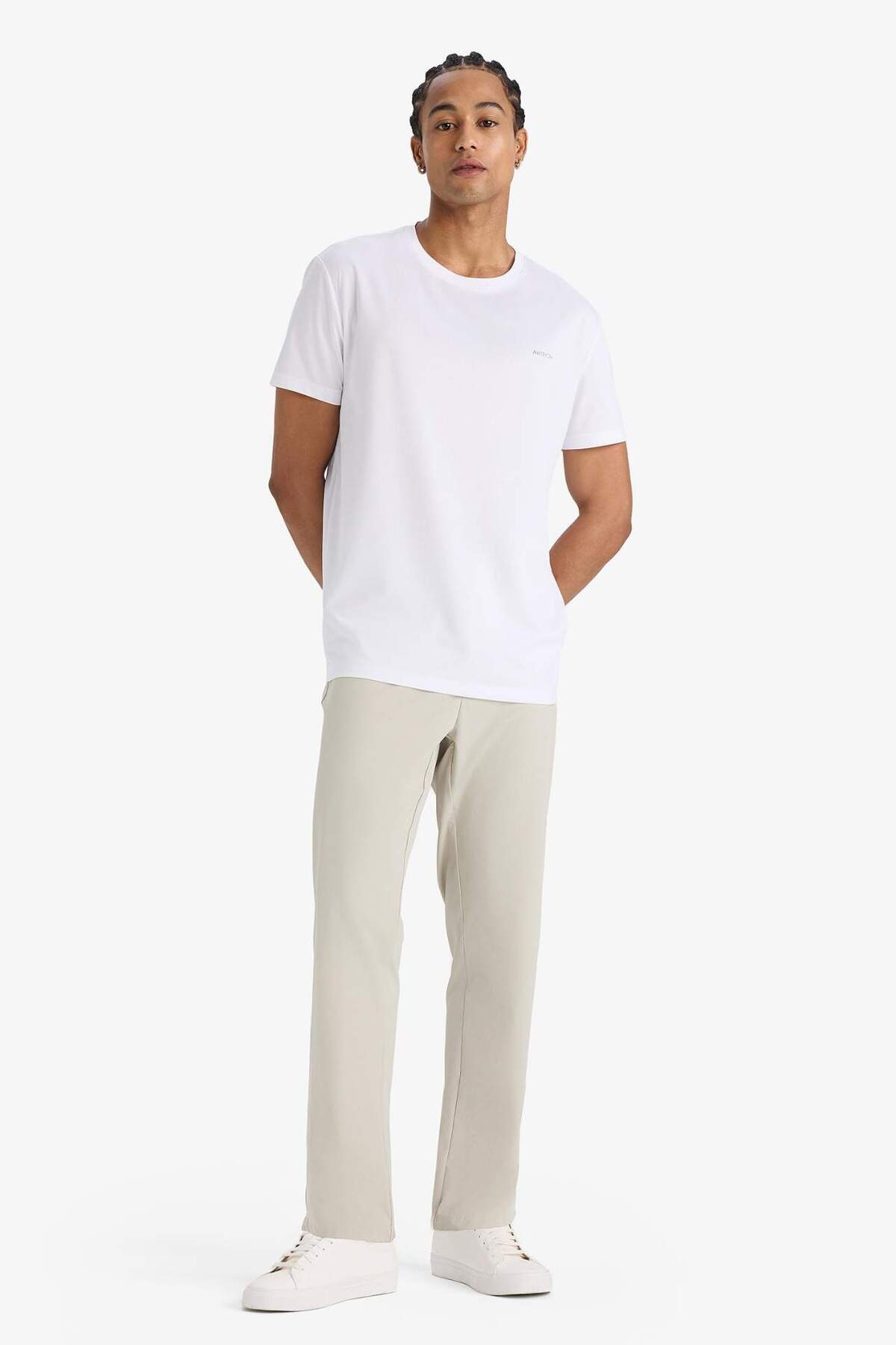 Defacto  Slim Fit Dar Kesim Standart Paça Esnek Multifonksiyonel Dokuma Sporcu Pantolon D9247AX25SP - Görsel 3