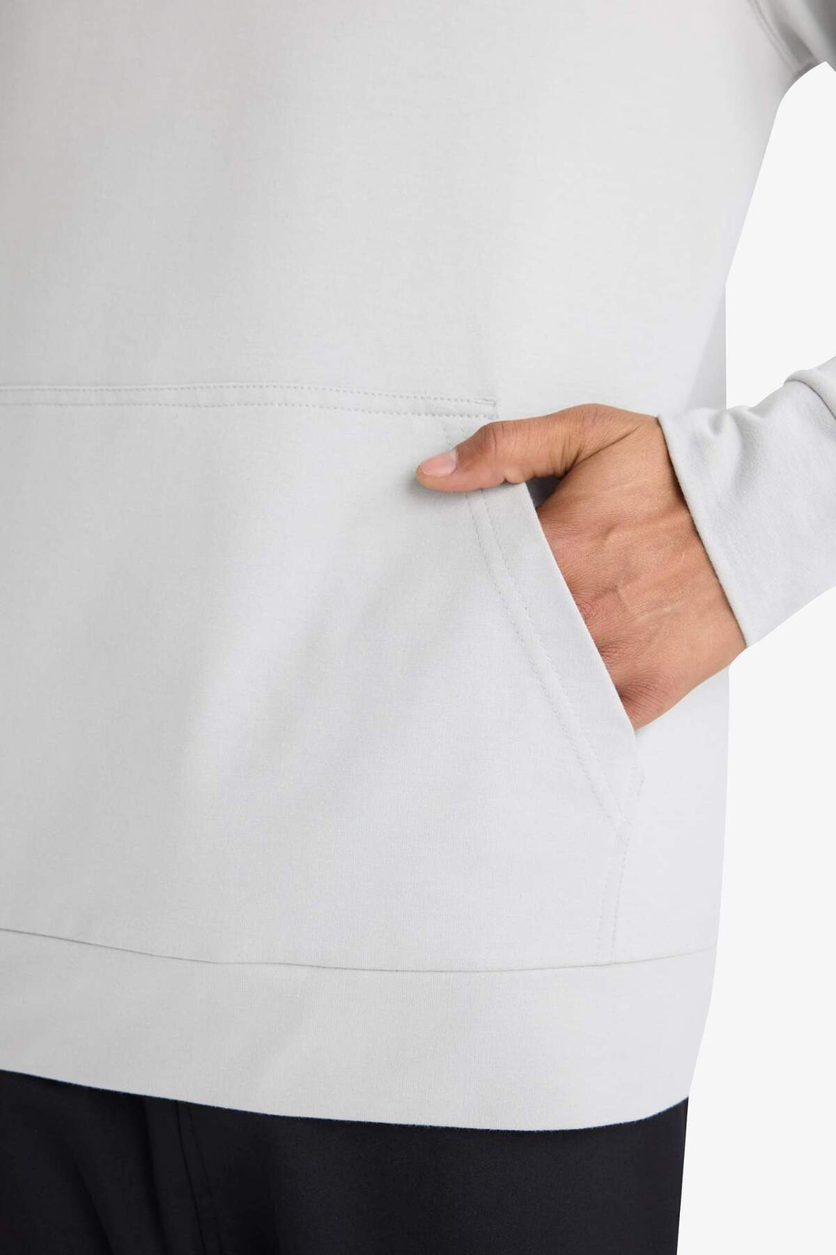DeFacto Standart Fit Kapüşonlu Sporcu Sweatshirt D8014AX25SP görsel 5