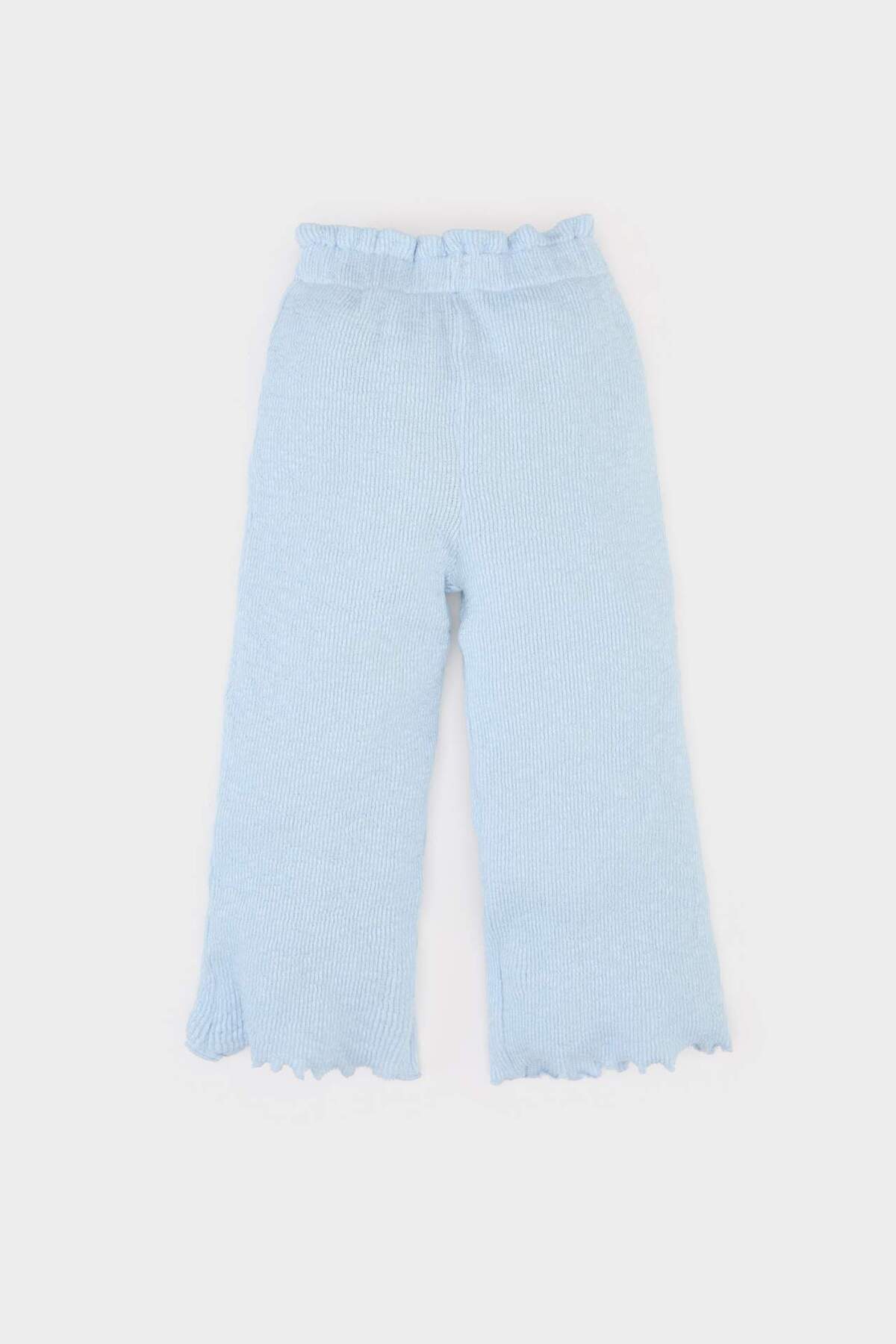 Defacto 2'li Takım Çiçekli Müslin Uzun Kollu Bluz Beli Lastikli Geniş Bol Paça Pantolon Kız Bebek E5708A525S fotoğrafı 2 (önizleme)