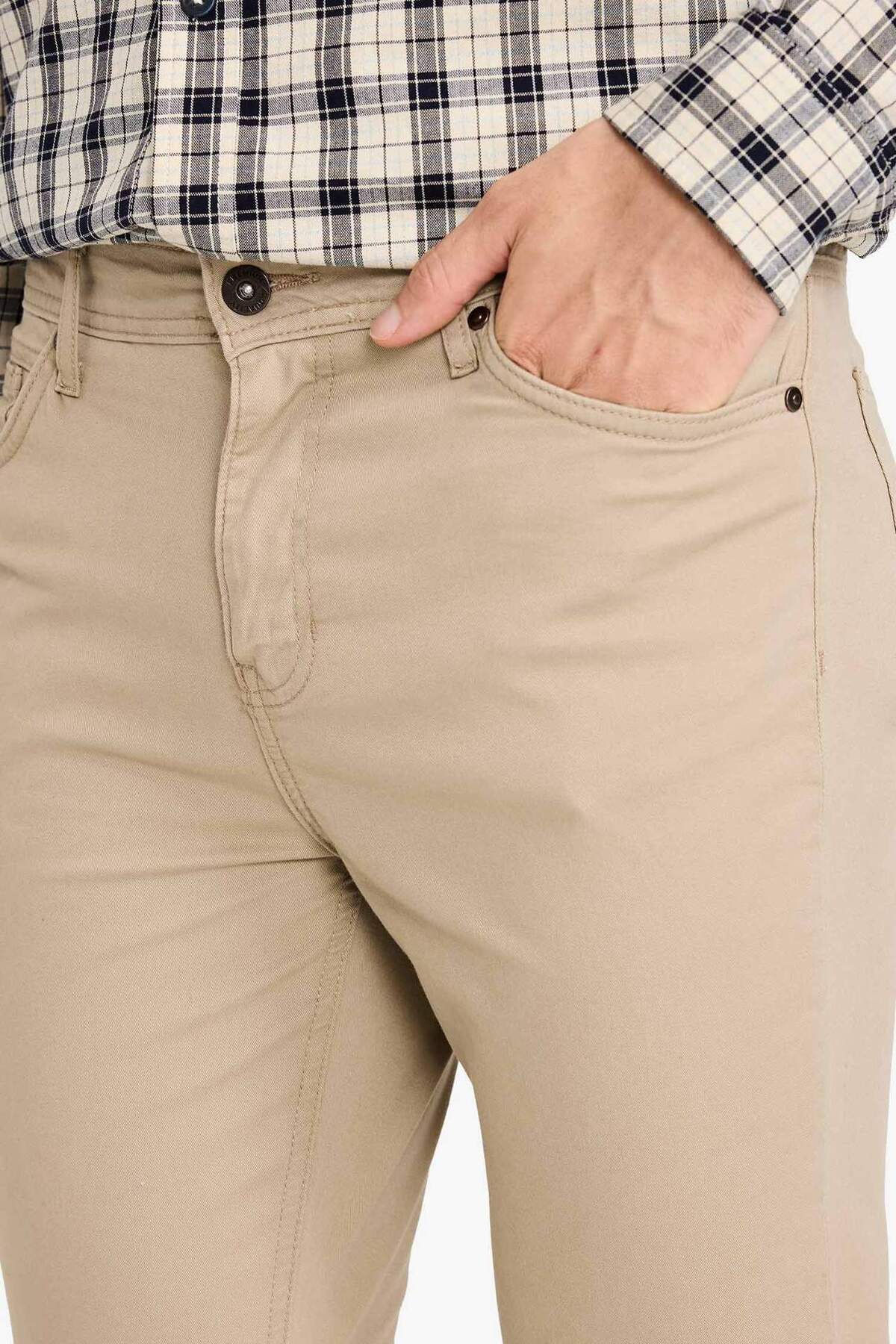 Slim Fit Pantolon B2089AX25SP — بژ — تصویر 4 از 4