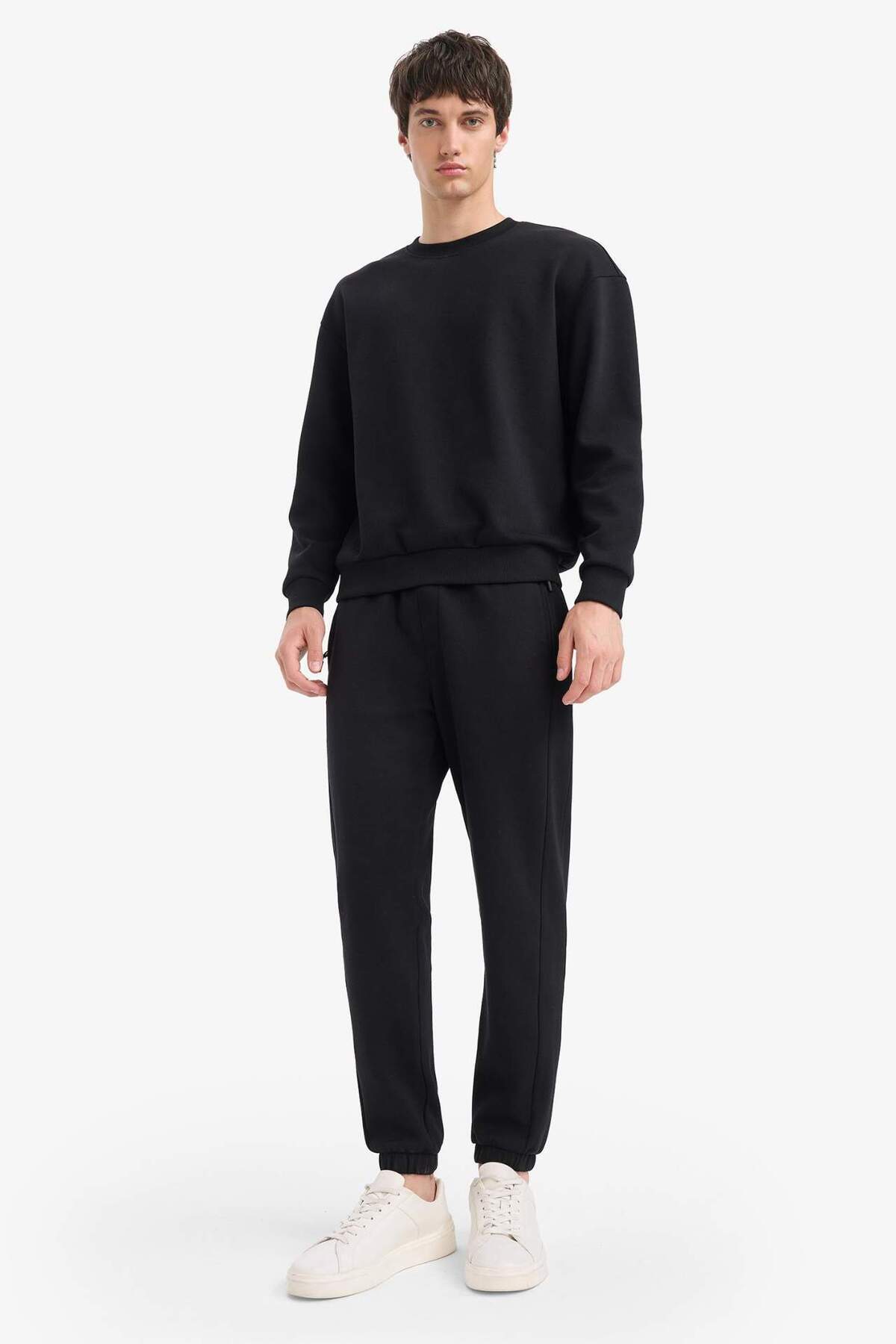 DeFacto Slim Fit Dar Kesim Fermuar Cepli Pike Eşofman Altı D5258AX25SP görsel 2