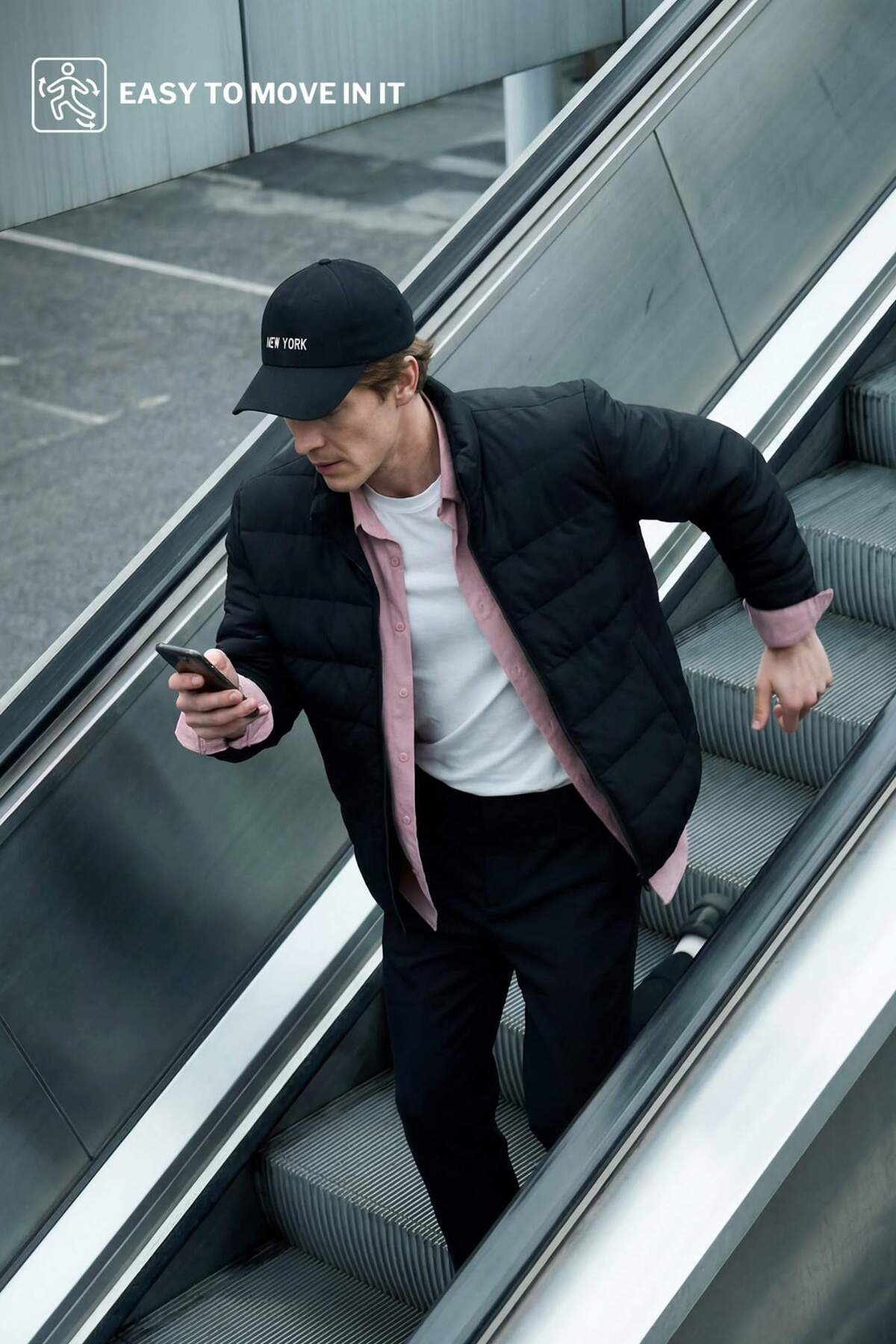 دفاکتو کاپشن یقه ایستاده ضد آب و بادگیر مدل Slim Fit Flex D7532AX25SP
