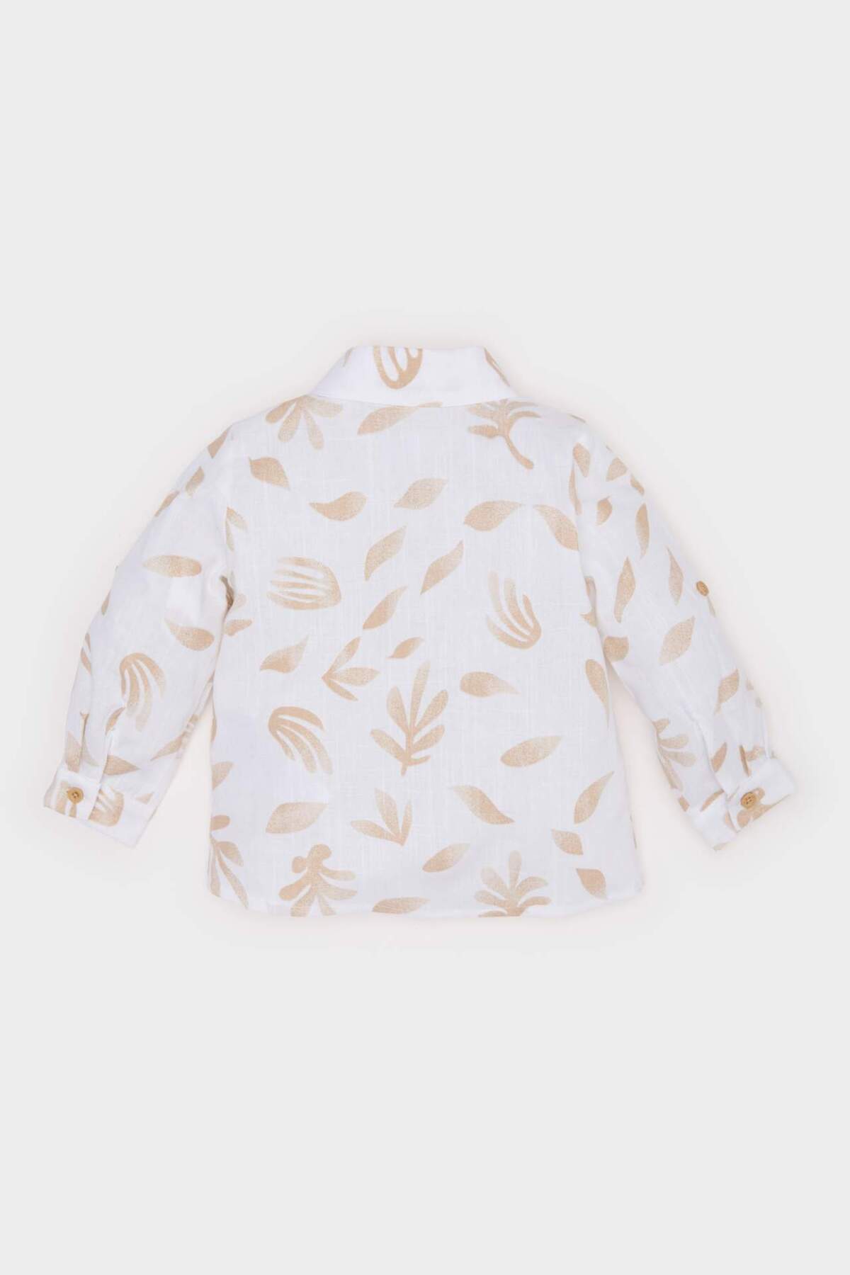 Defacto Desenli Flamlı Poplin Uzun Kollu Gömlek Erkek Bebek B9257A525SP fotoğrafı 4 (önizleme)