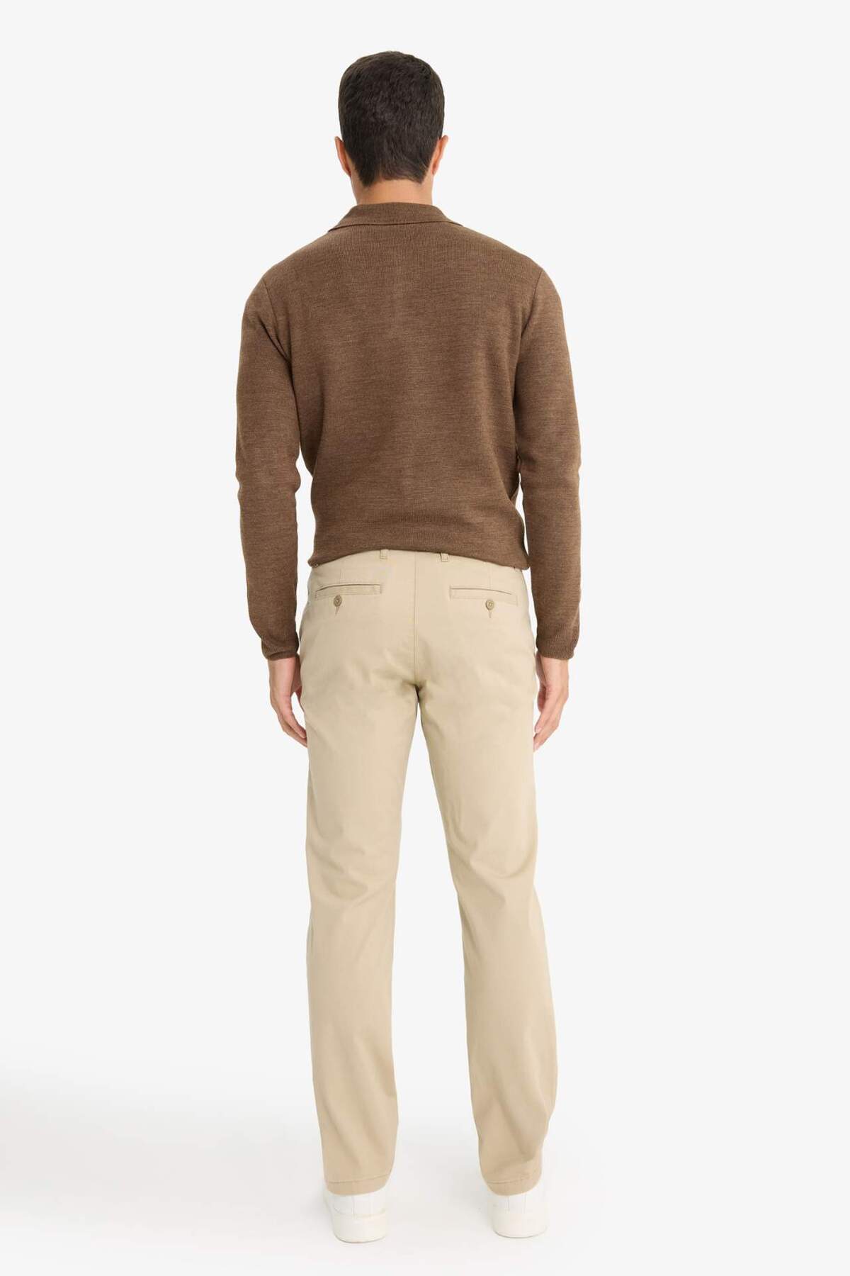 Defacto  Regular Fit Normal Kesim Yazlık Düz Paça Chino Kanvas Pantolon D7349AX25SP - Görsel 8