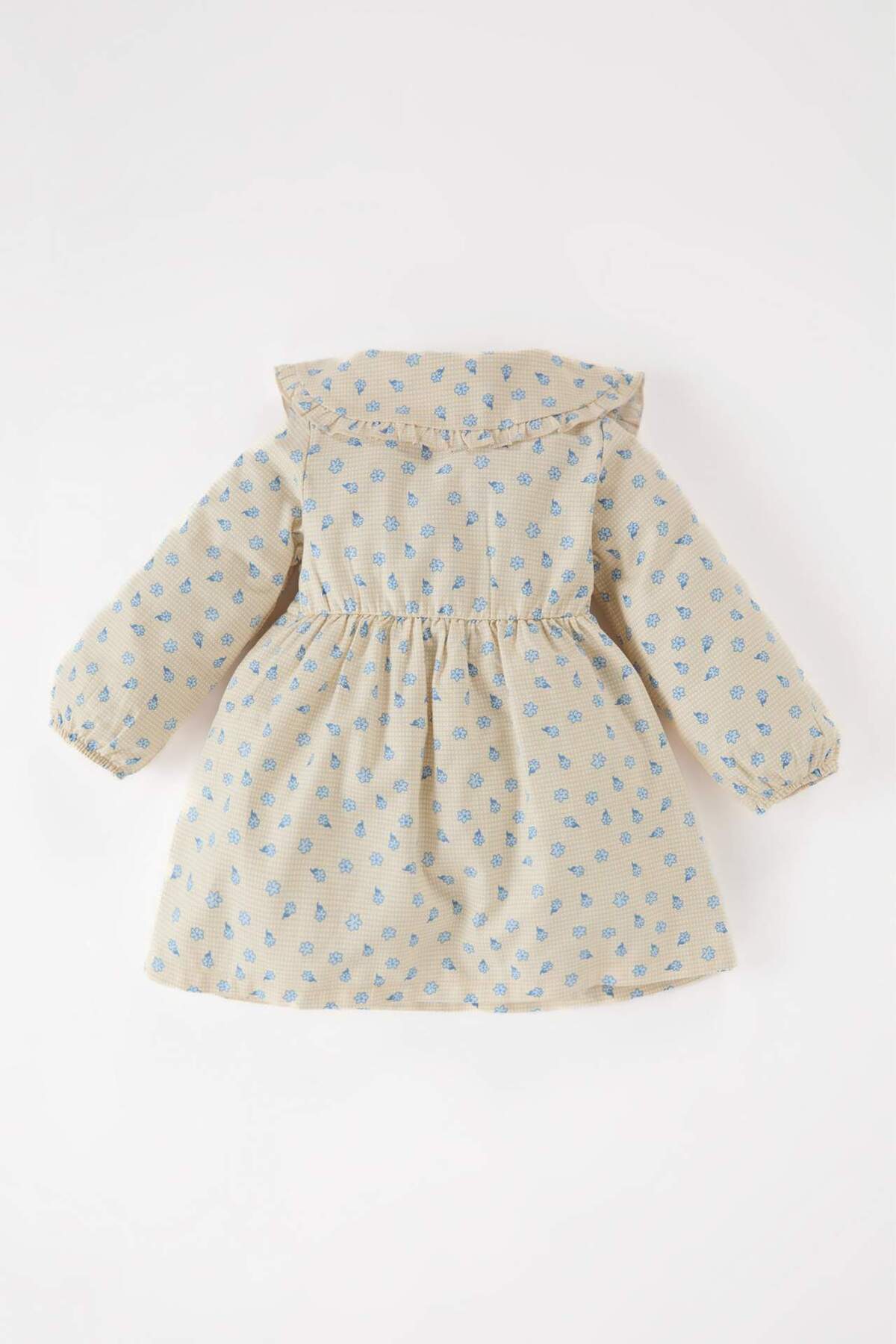 Defacto %100 Pamuklu Çiçekli Elbise Kız Bebek D9568A525SP fotoğrafı 6 (önizleme)