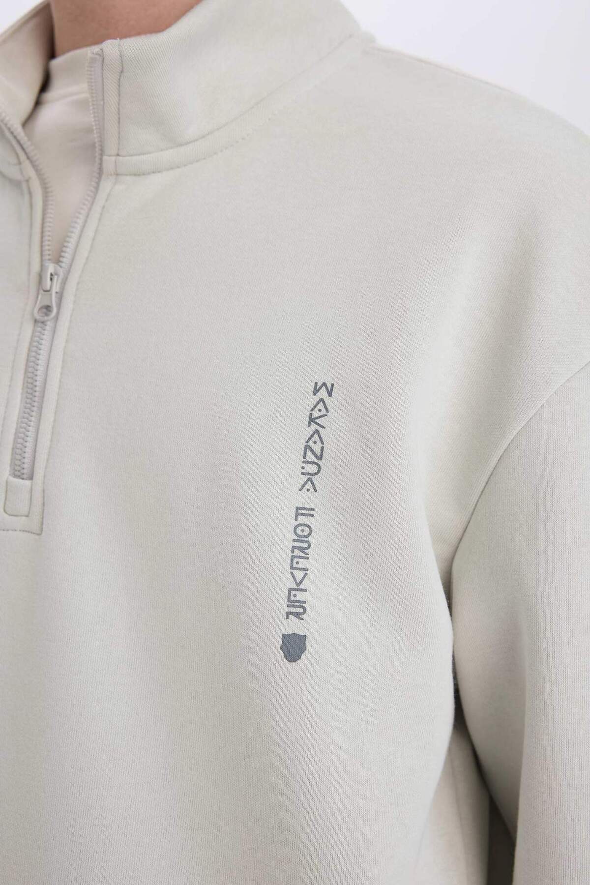 DeFacto Marvel Boxy Fit Dik Yaka Fermuarlı Sırt Baskılı Sweatshirt D6771AX25SP görsel 6