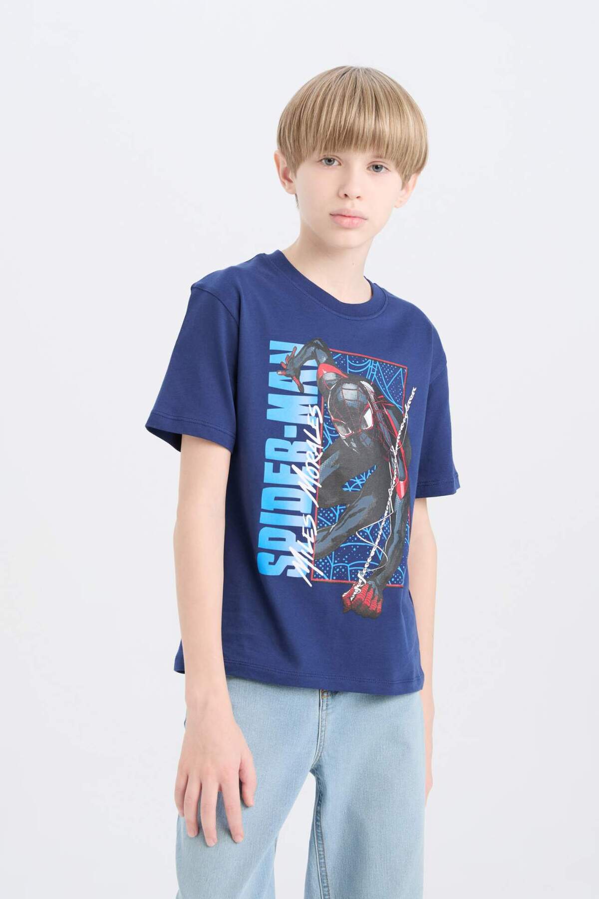 Marvel Games Spiderman Crew Neck Short Sleeve T-Shirt Boys E3092A825SM