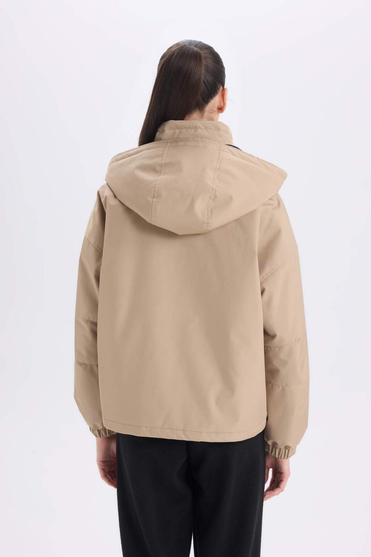 Defacto  Su Geçirmez Kapüşonlu Fermuarlı Çıtçıtlı Cepli Mevsimlik Mont D0931AX25SP - Görsel 7