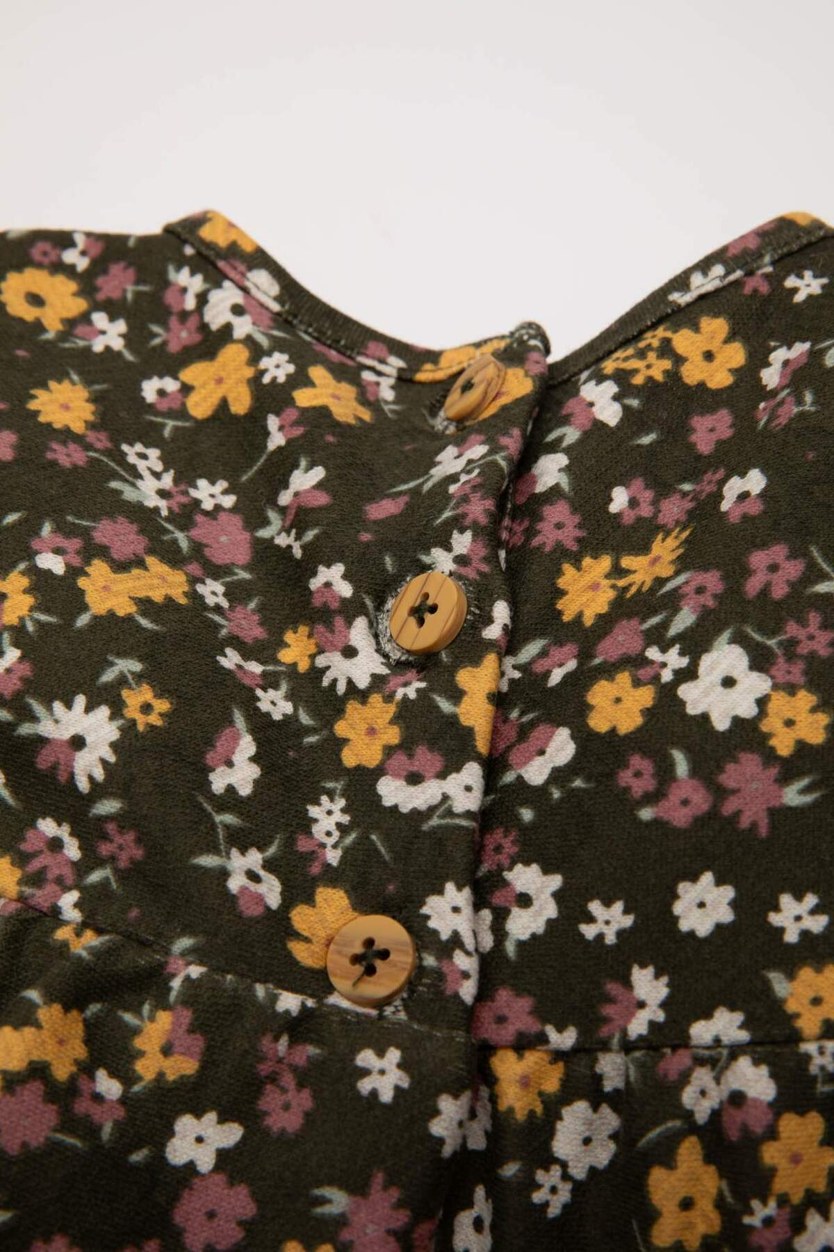 Defacto Desenli Uzun Kollu Elbise Kız Bebek D5634A524WN fotoğrafı 3 (önizleme)