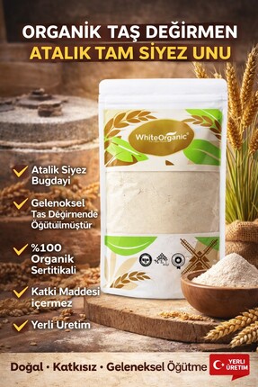 White Organic Organik Tam Siyez Unu 500 gr Siyez Buğday Unu