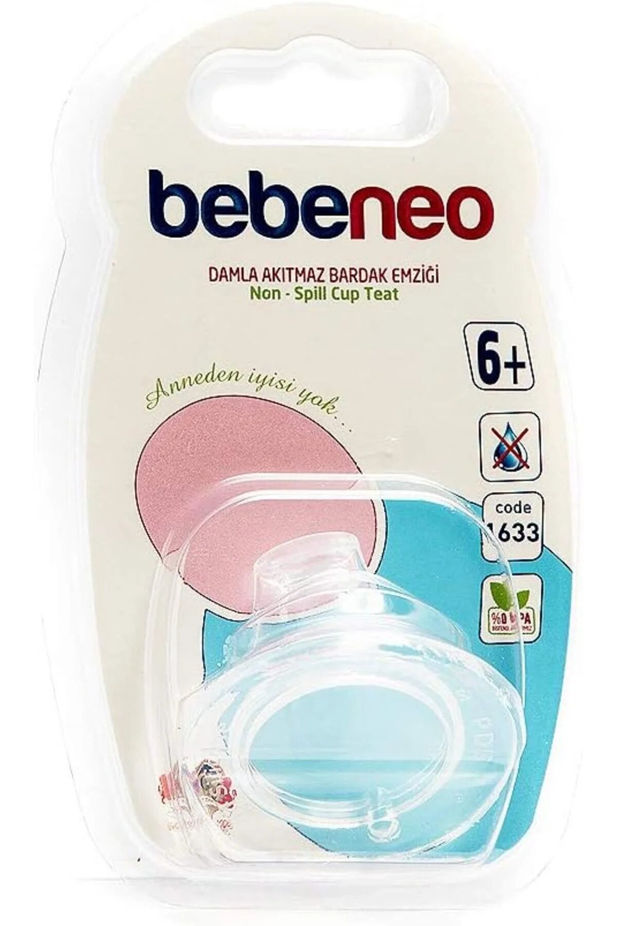 BEBENEO Damla Akıtmaz Silikon Biberon Emziği fotoğrafı 2 (önizleme)